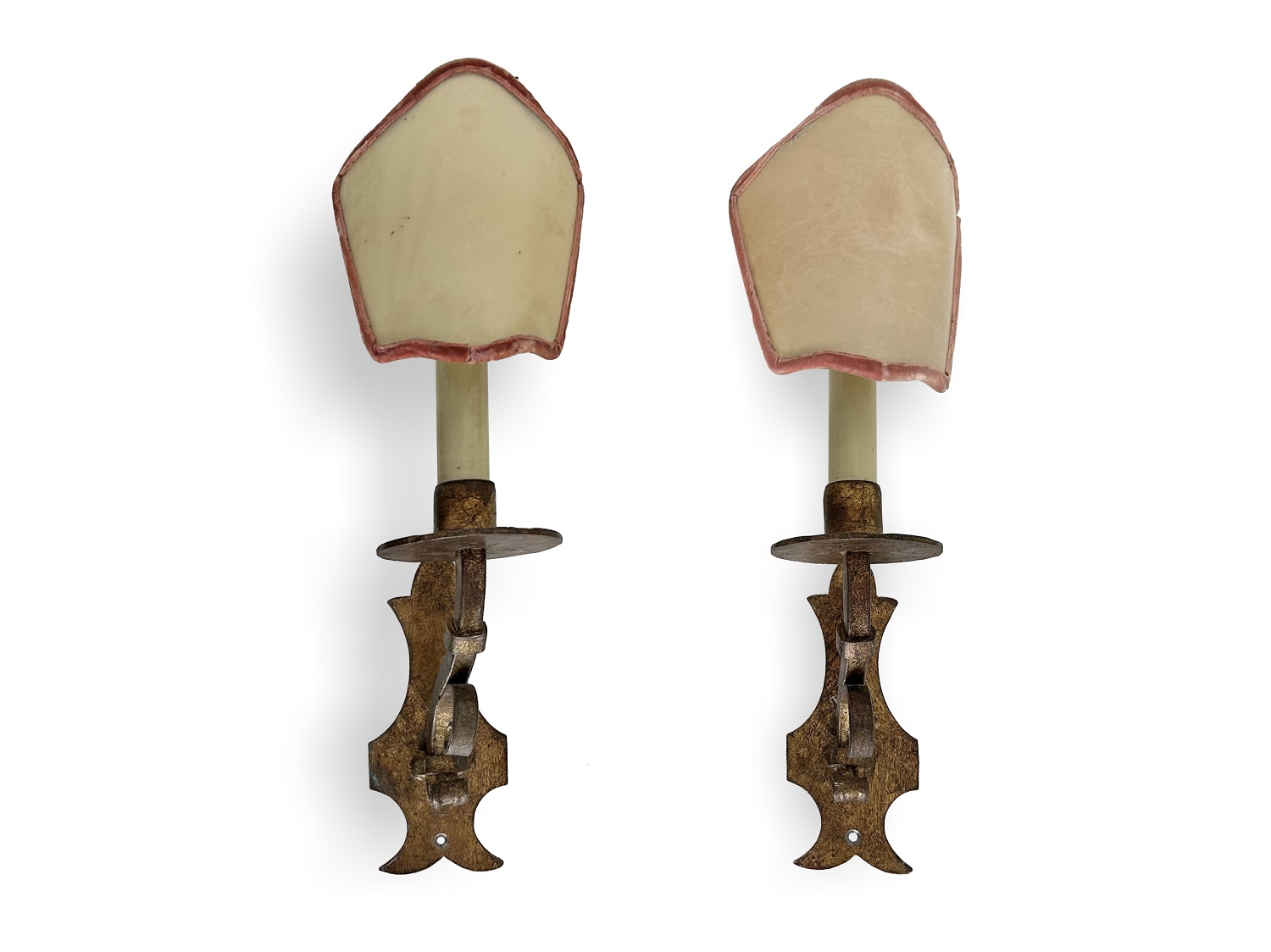 Schmiedeeisen Wandlampen 2 Stück Vintage im Mittelalterstil Schmiedeeisen Wandlampen antik Vintage Mittelalter Gothic