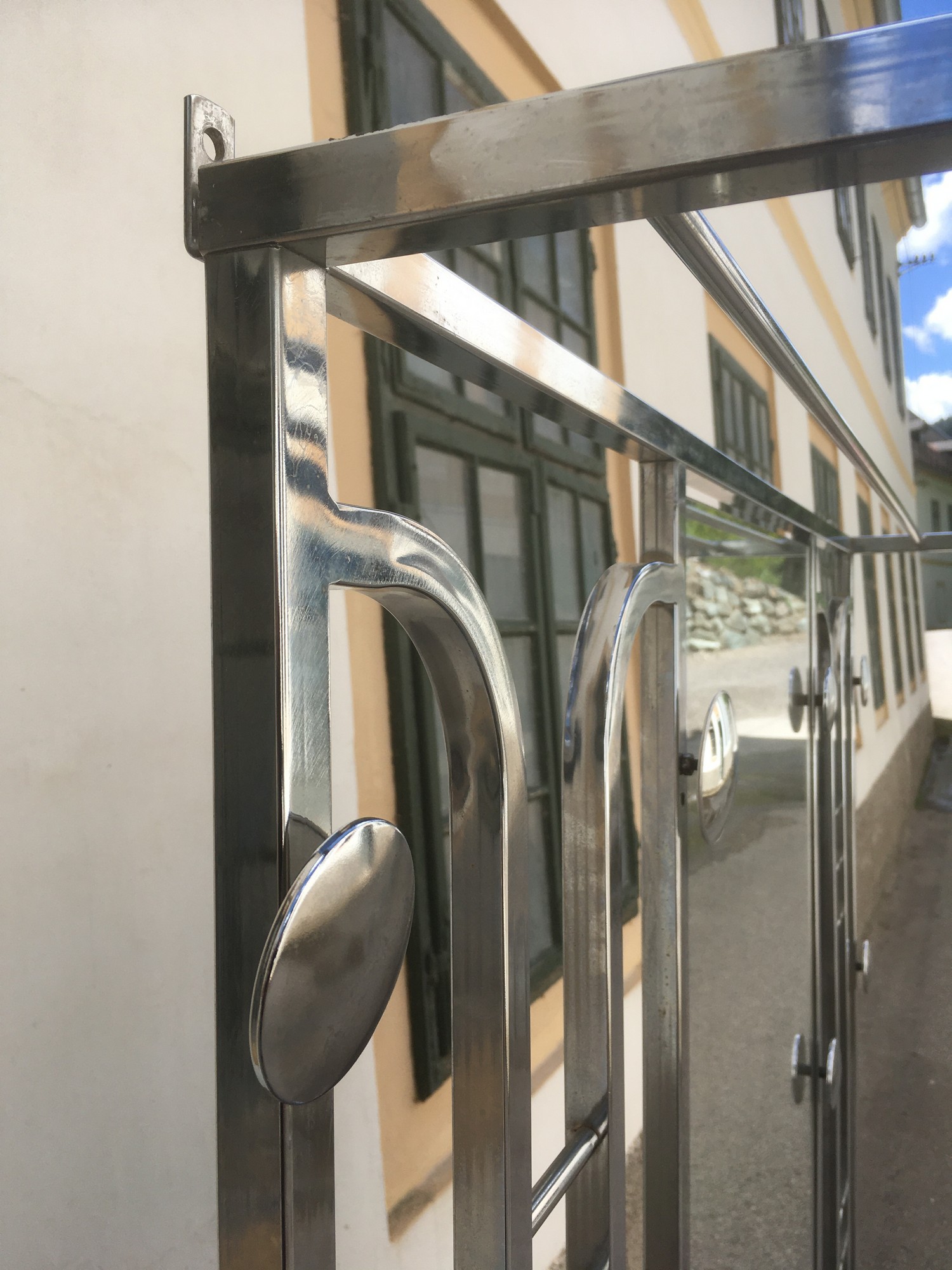 Garderobe Garderobenwand Art Deco Metall Chrom