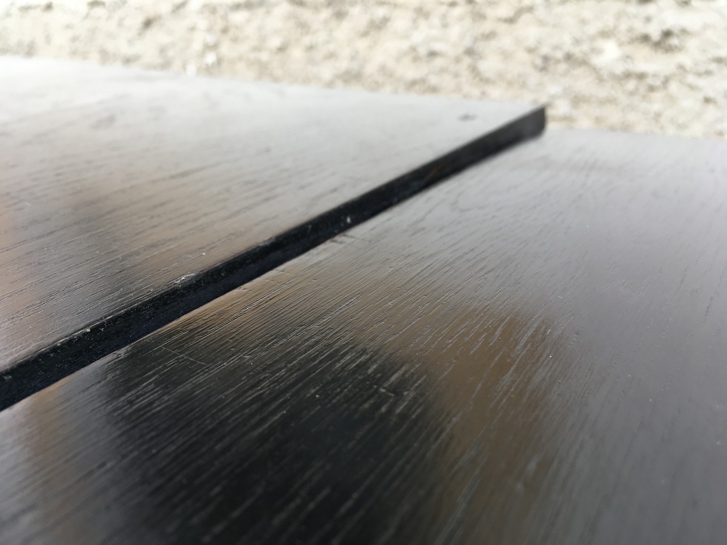 Tisch Jugendstil Esstisch ausziehbar Stempeltisch Speisetisch schwarz antik