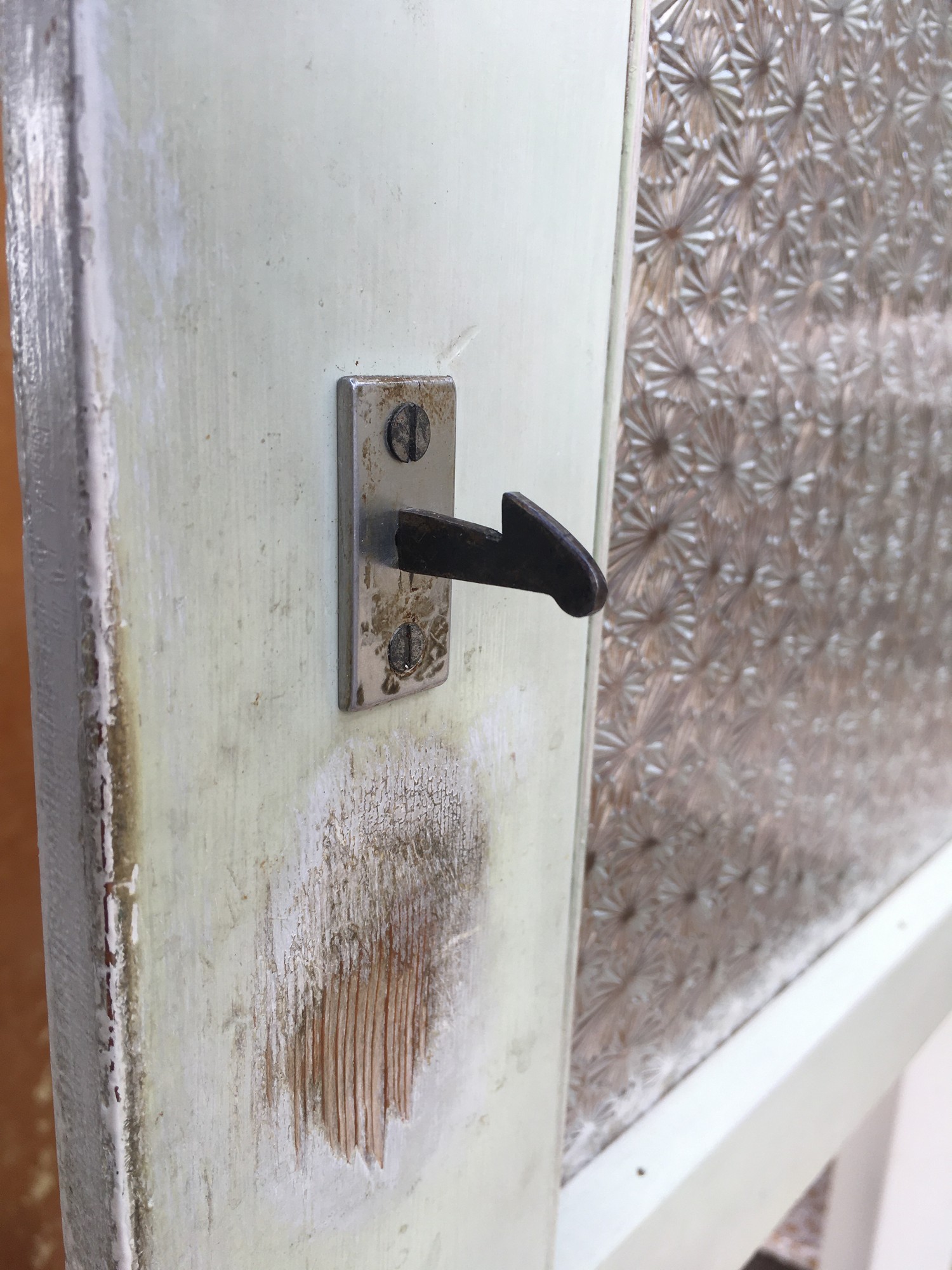 Kredenz Küchenschrank Vintage Retro dreiteilig creme MidCentury Vorratsschrank Anrichte