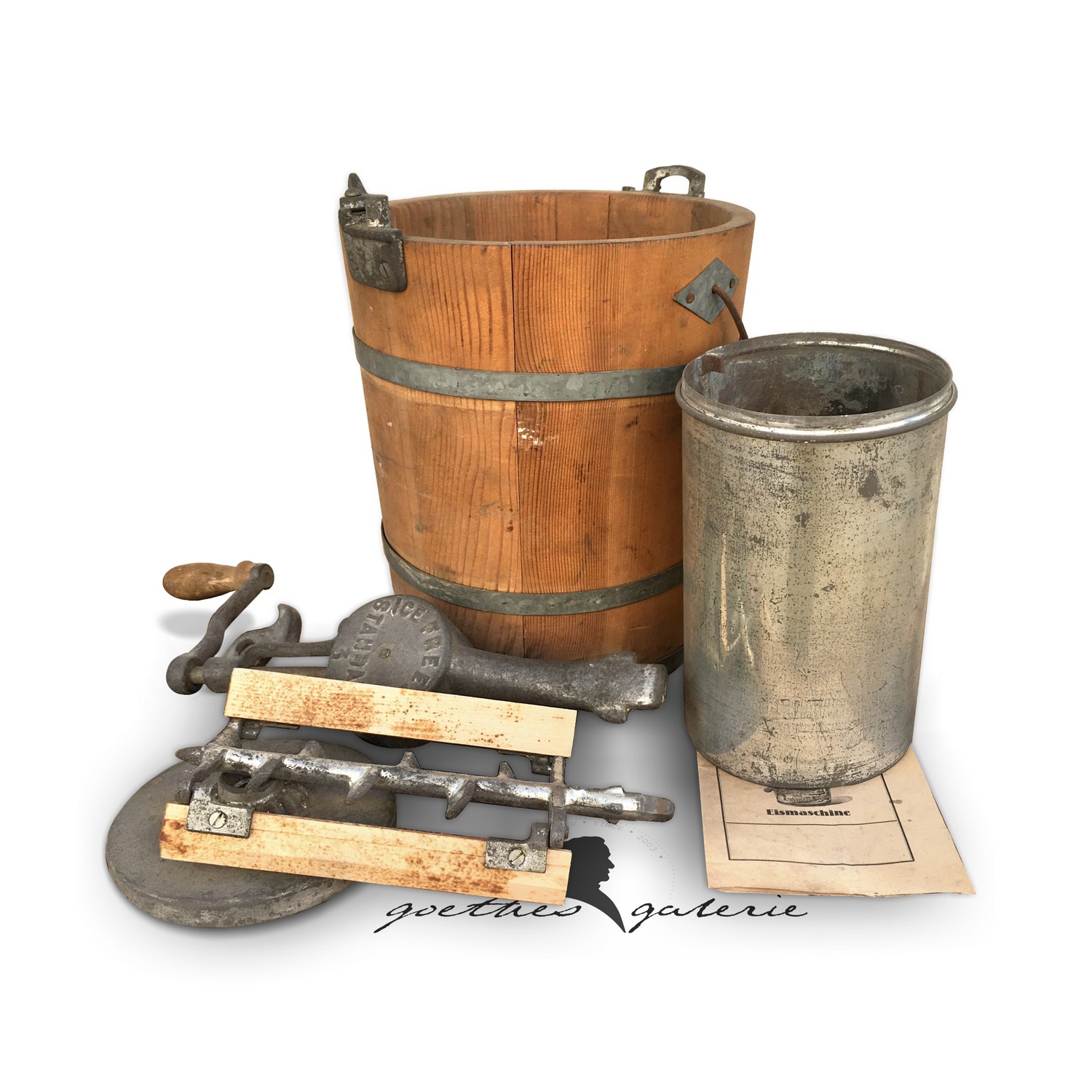 Original Eismaschine antik Ice freezer Standard m. Anleitung Eismaschine antik