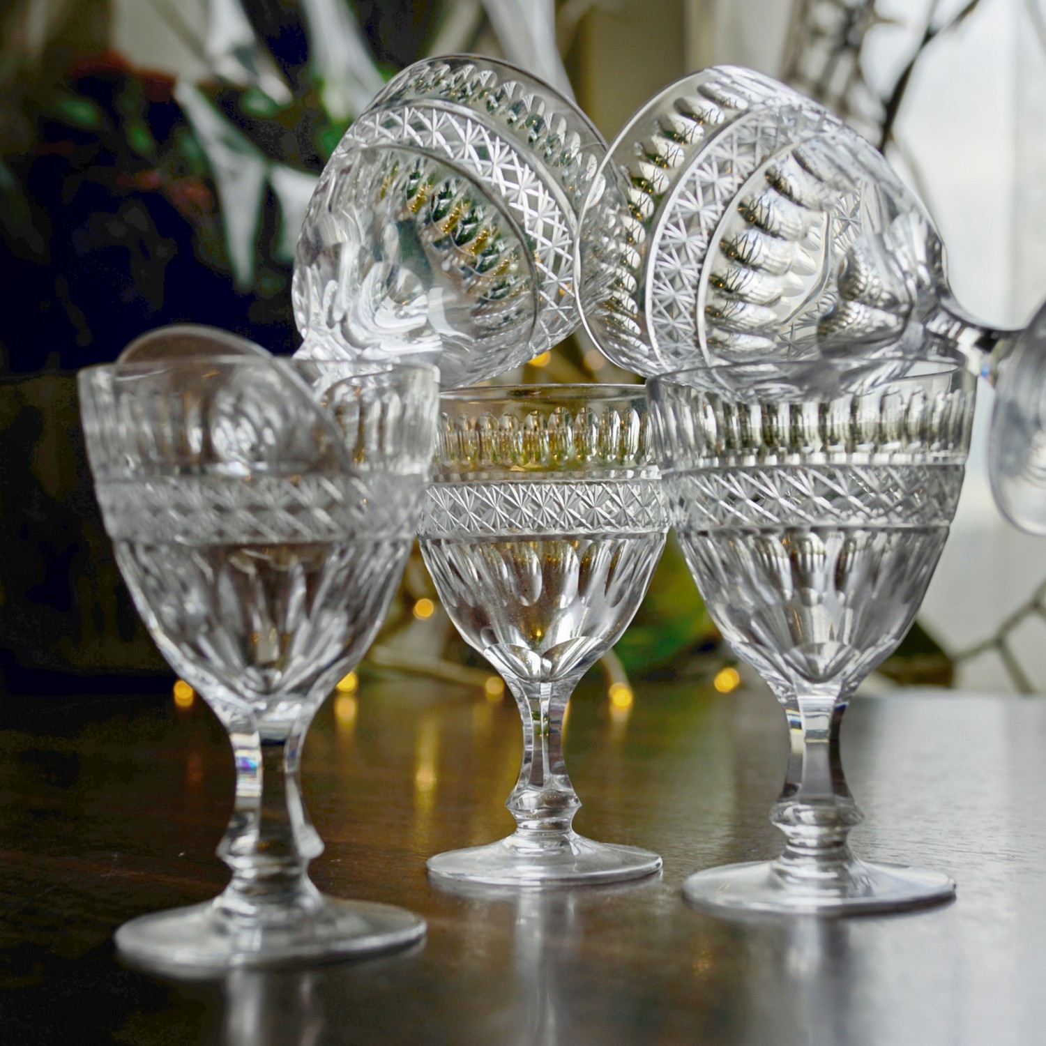 Bleikristall Gläser funkelnde Branntweingläser Kristallgläser *Traum* Bleikristall Branntweingläser Vintage Schnapsgläser wie neu