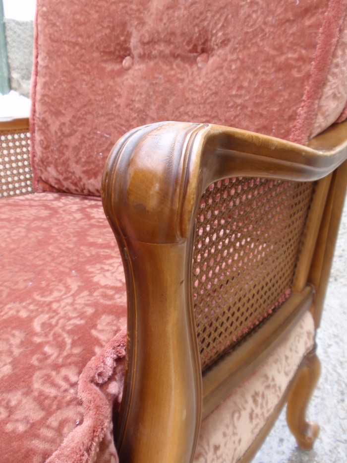 Chippendale Sessel Holz GEflecht