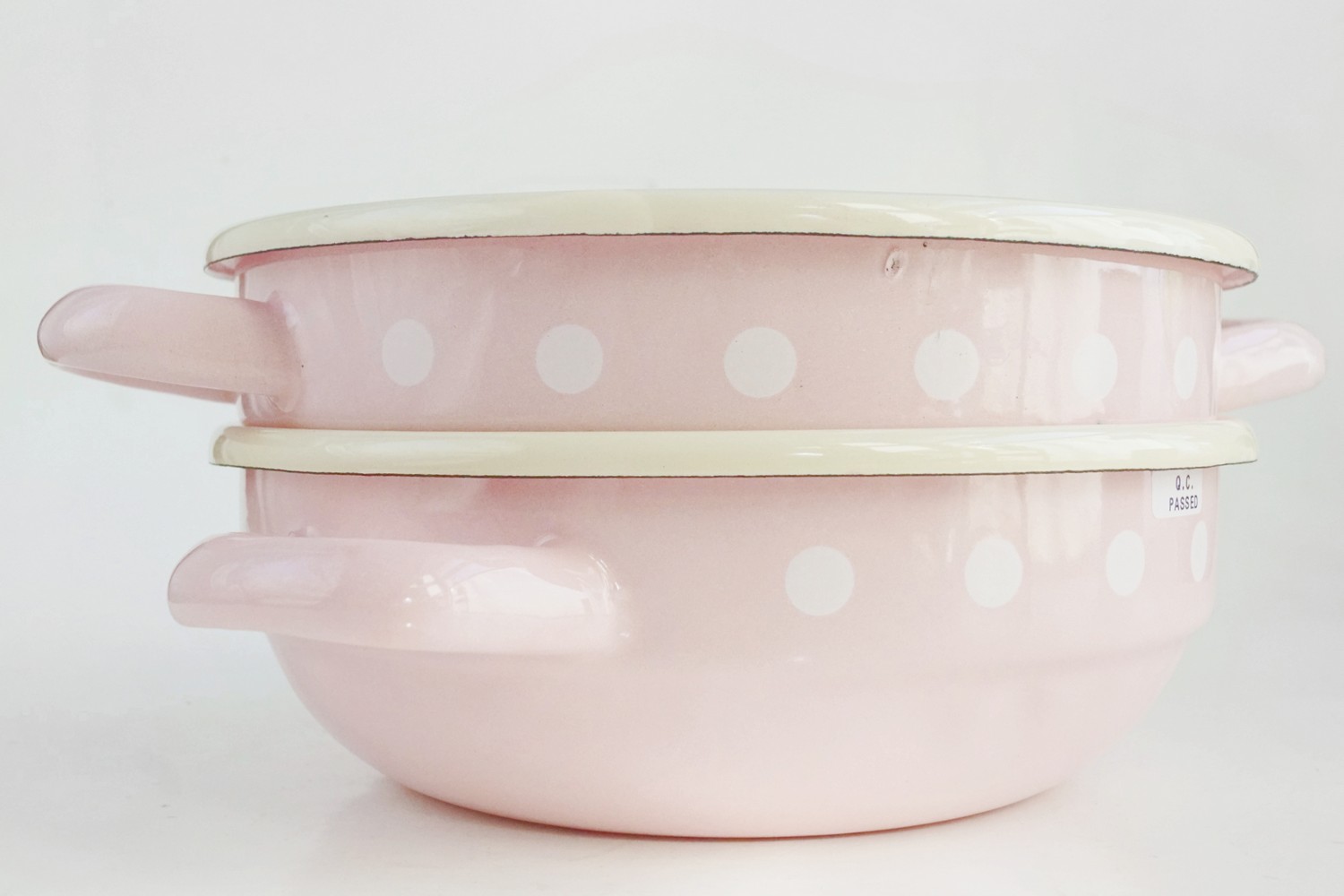 Schüssel Schale Email Polka Dots pink rosa Isabelle Rose handgemacht