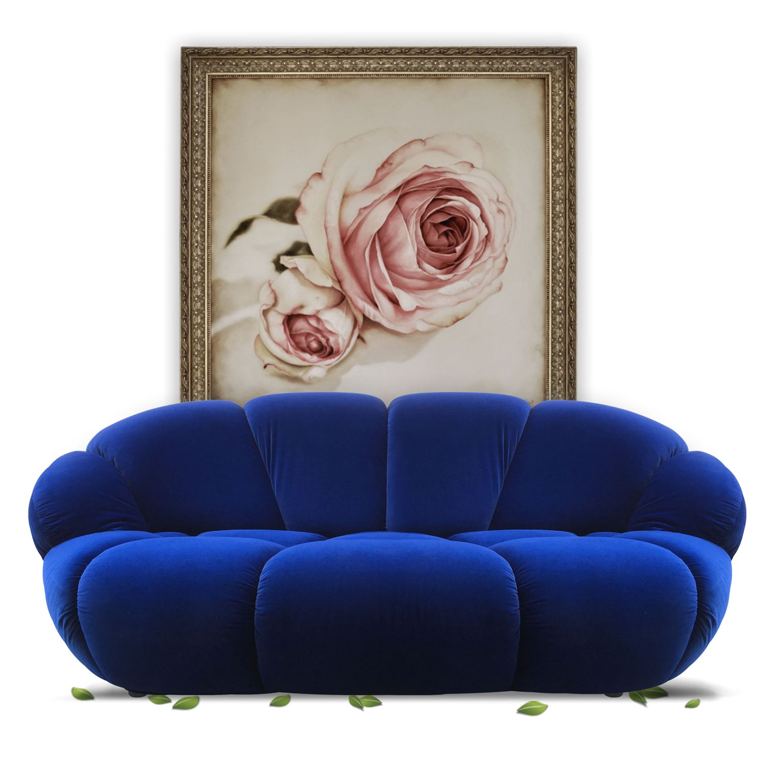 Bretz Sofa "Kautsch" Designersofa blau Couch Dreisitzer Bretz Sofa Design blau Aktion Kautsch Couch