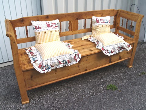 antike Truhenbank Shabby Chic