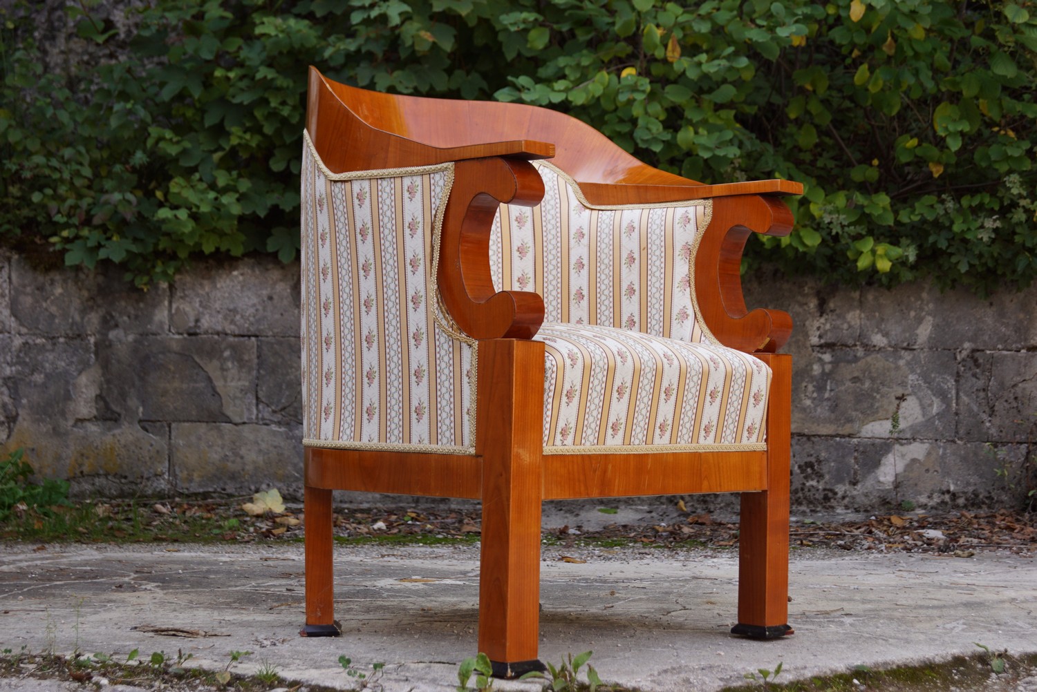 Antiker Biedermeier Sessel Schaufellehne Fauteuil