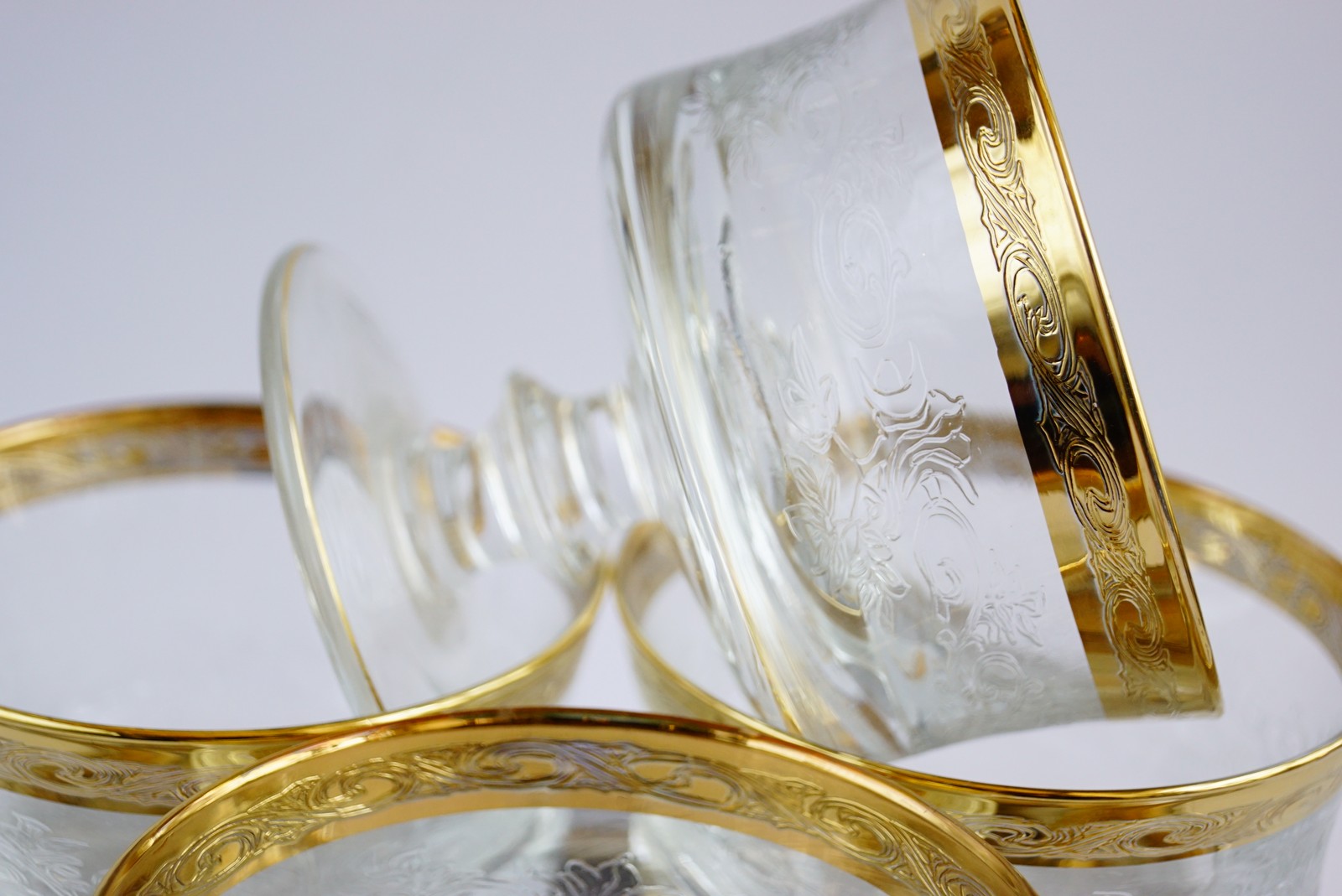 Champagnergläser Murano Medici Goldrand Sorbetglas Vintage neuwertig