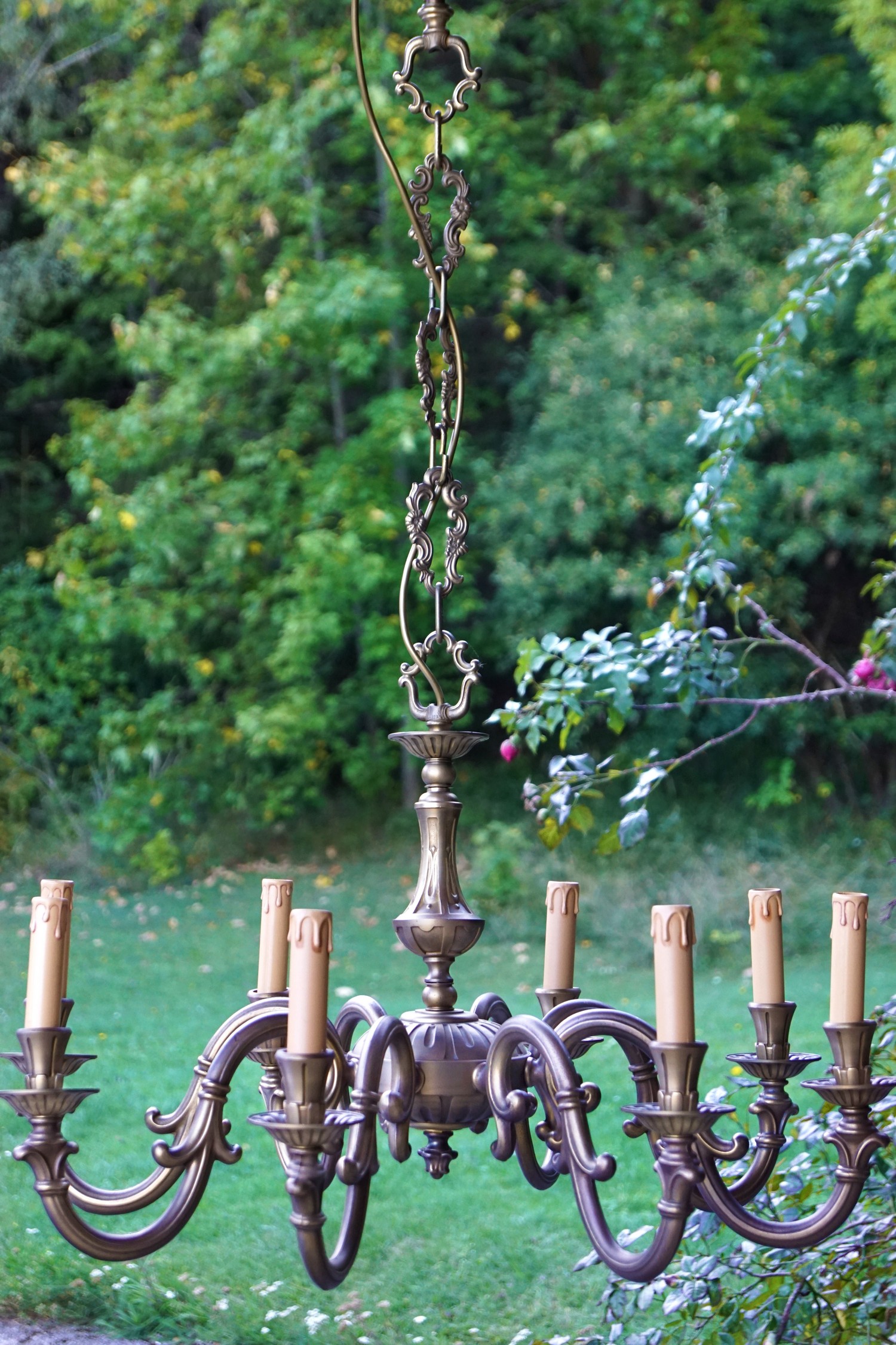 Großer Kronleuchter Barockstil 10-flmg Ausstellungsstück Orion Vienna Antiquestyle Ceiling handmade artisan Design messing bronze guss