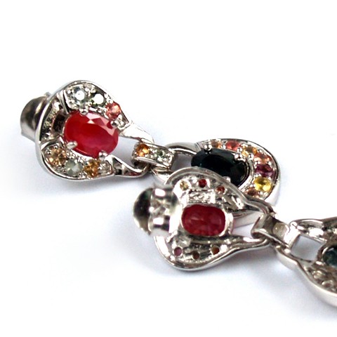 Ohrstecker Saphire Silber