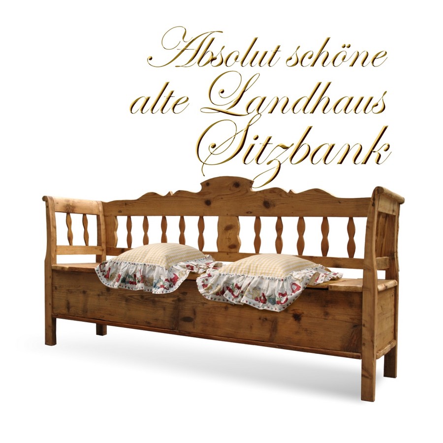 antike Truhenbank Vintage