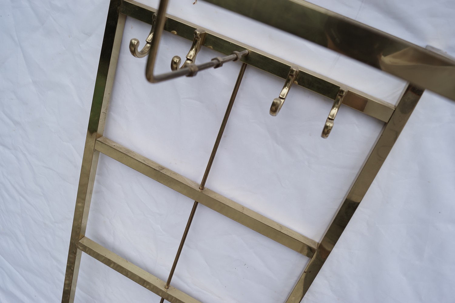 Garderobe Vintage Messing Hutablage Kleiderbügel