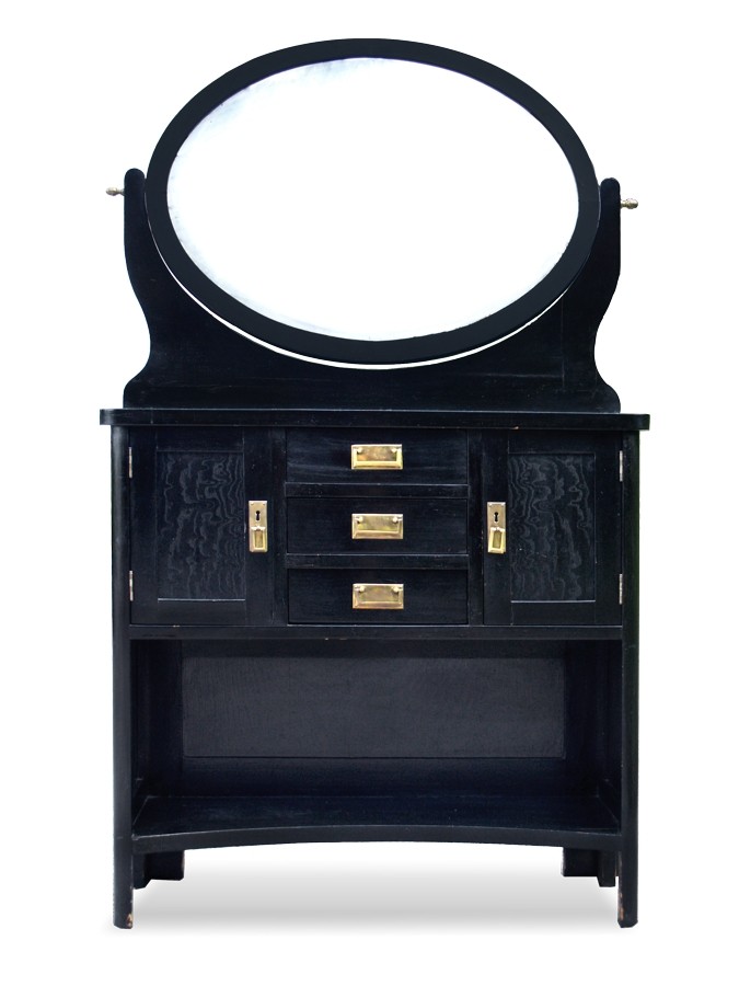 Jugendstil Tisch antiker Schminktisch schwarz