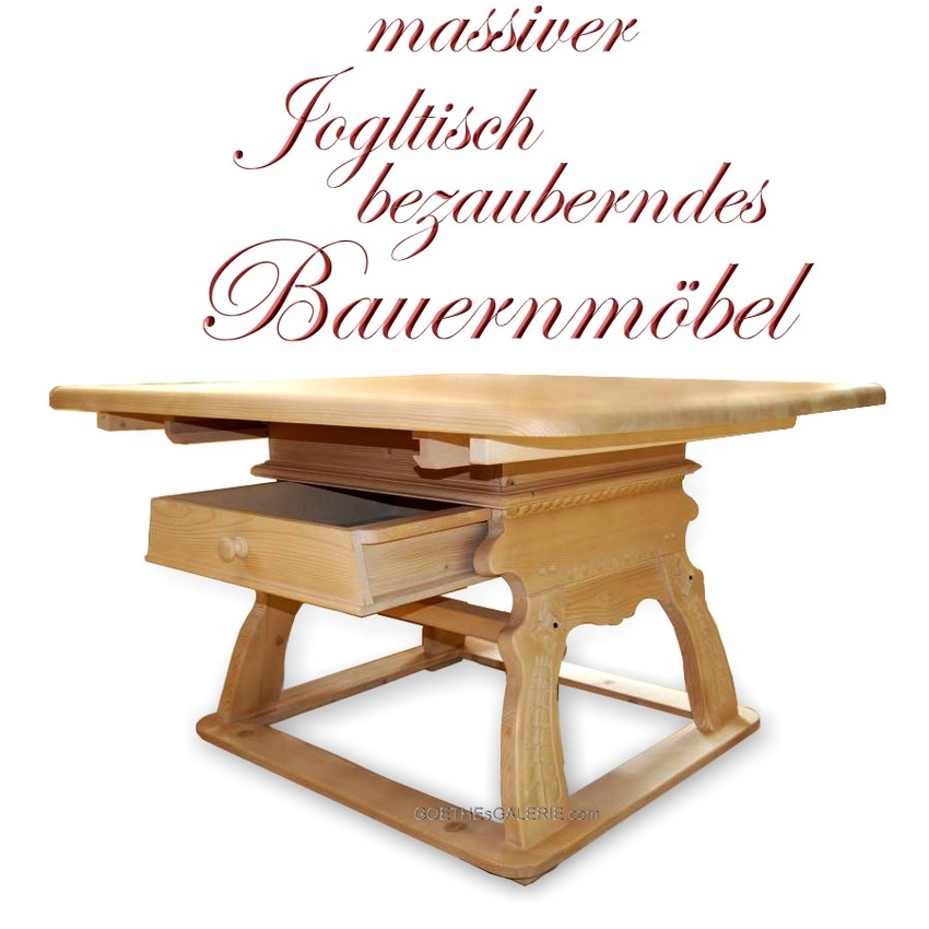 Bauerntisch Naturholz, Vollholz Jogltisch Bauerntisch Naturholz, Vollholz Jogltisch