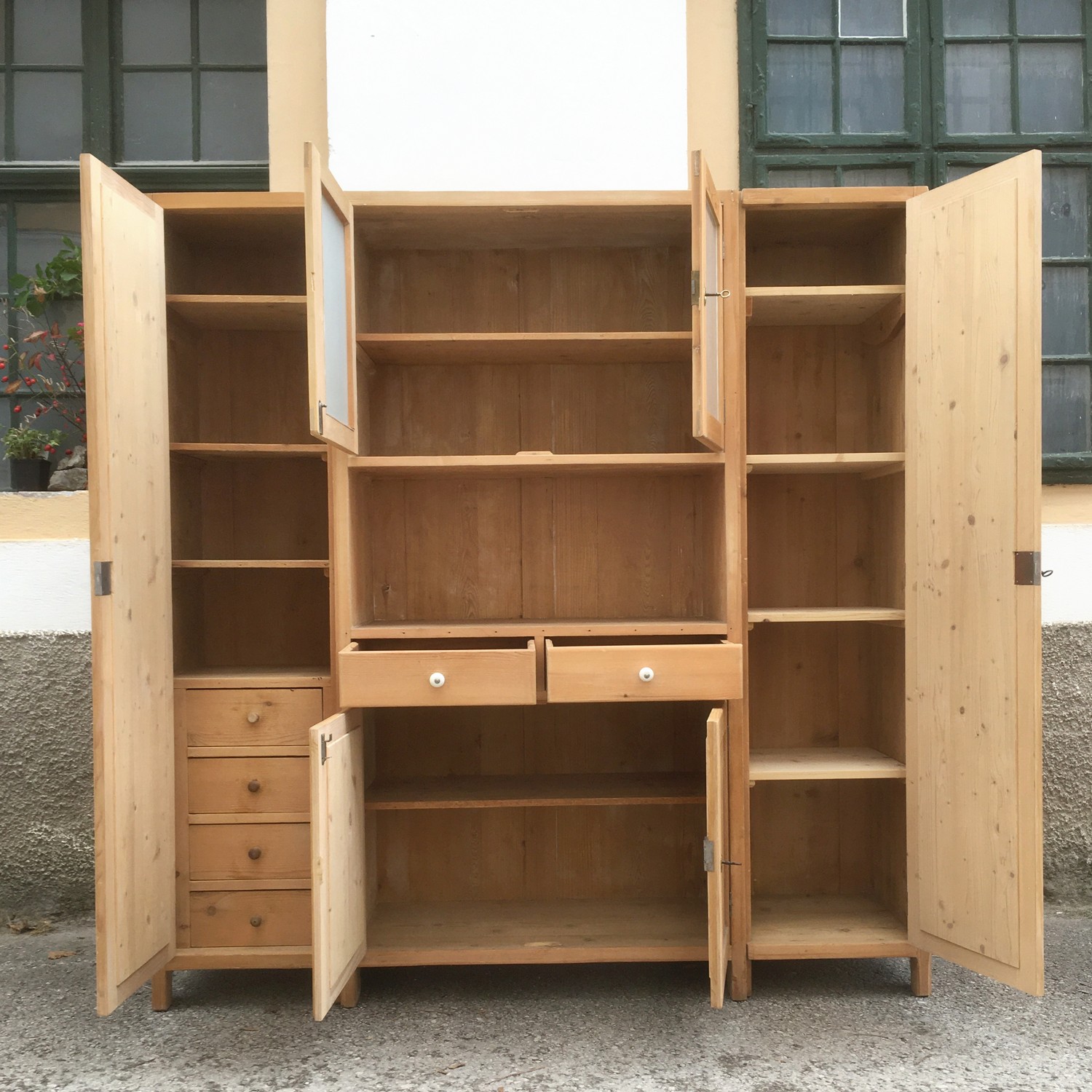 Küchenschrank Kredenz antik Vorratsschrank 3-teilig Weichholz Schrank