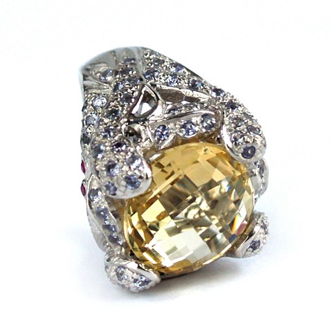Silber 925 Ring Citrin