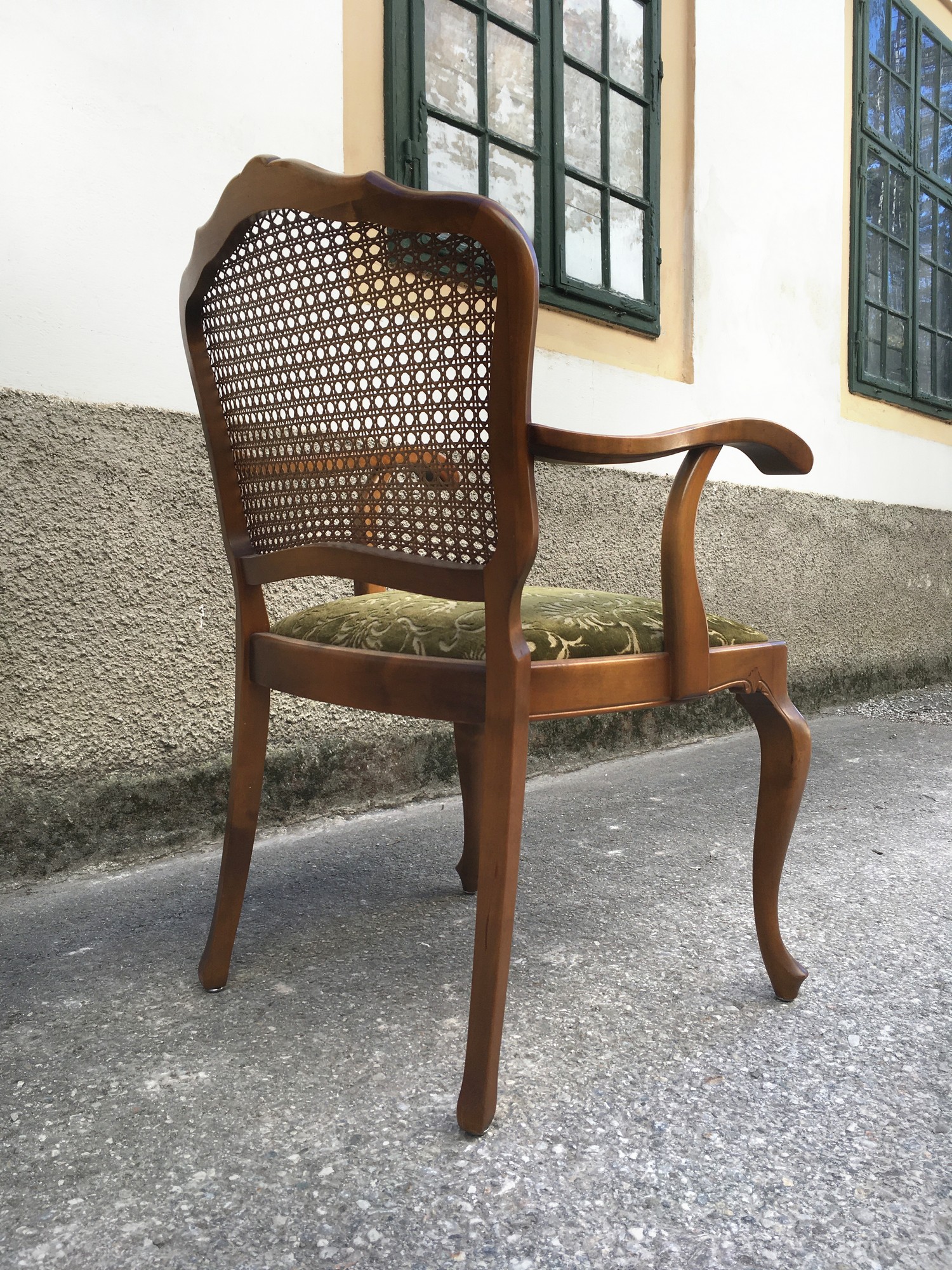 Armlehnstuhl Stuhl Sessel Barockstil Wiener Geflecht Armlehnsessel Vintage