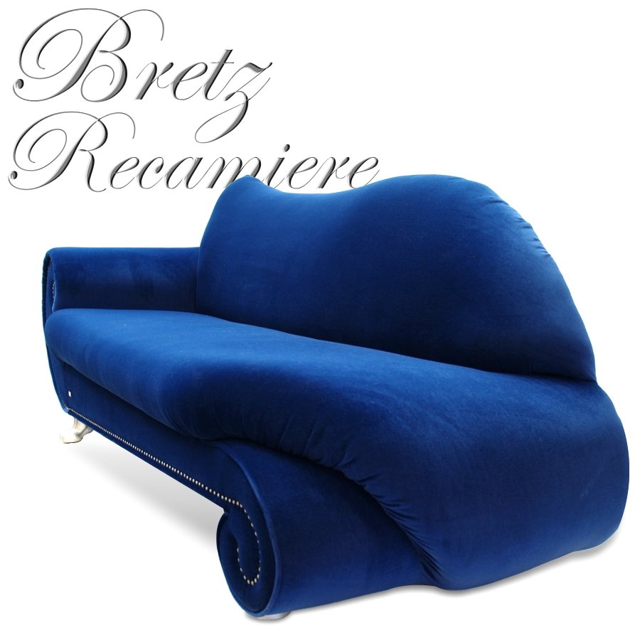BRETZ Sofa blau Gaudi Designklassiker Recamiere Bretz Sofa Gaudi Recamiere blau