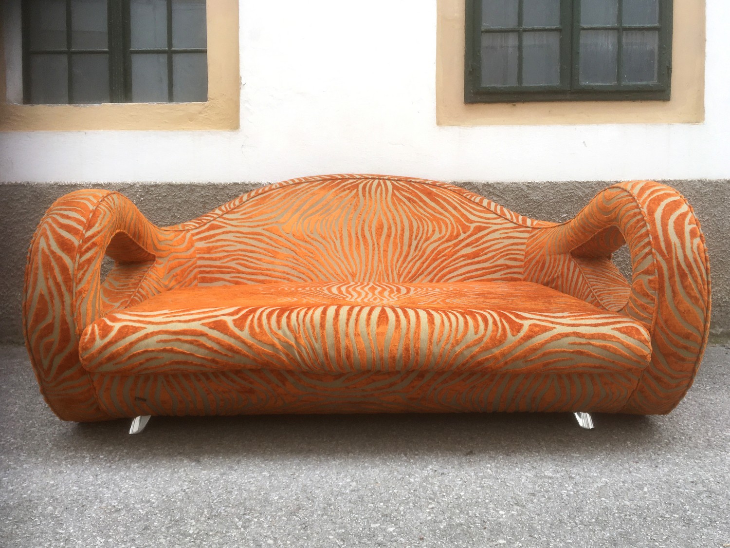 Bretz Sofa Slowrider Zebra Orange achtsam gebrauchtes Designermöbel Tangerine