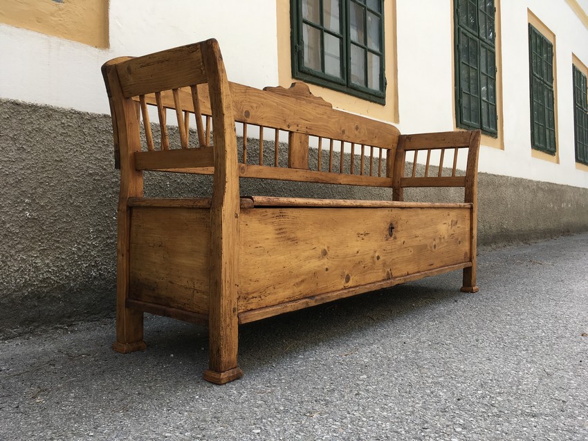 Weichholz Sitzbank Truhe