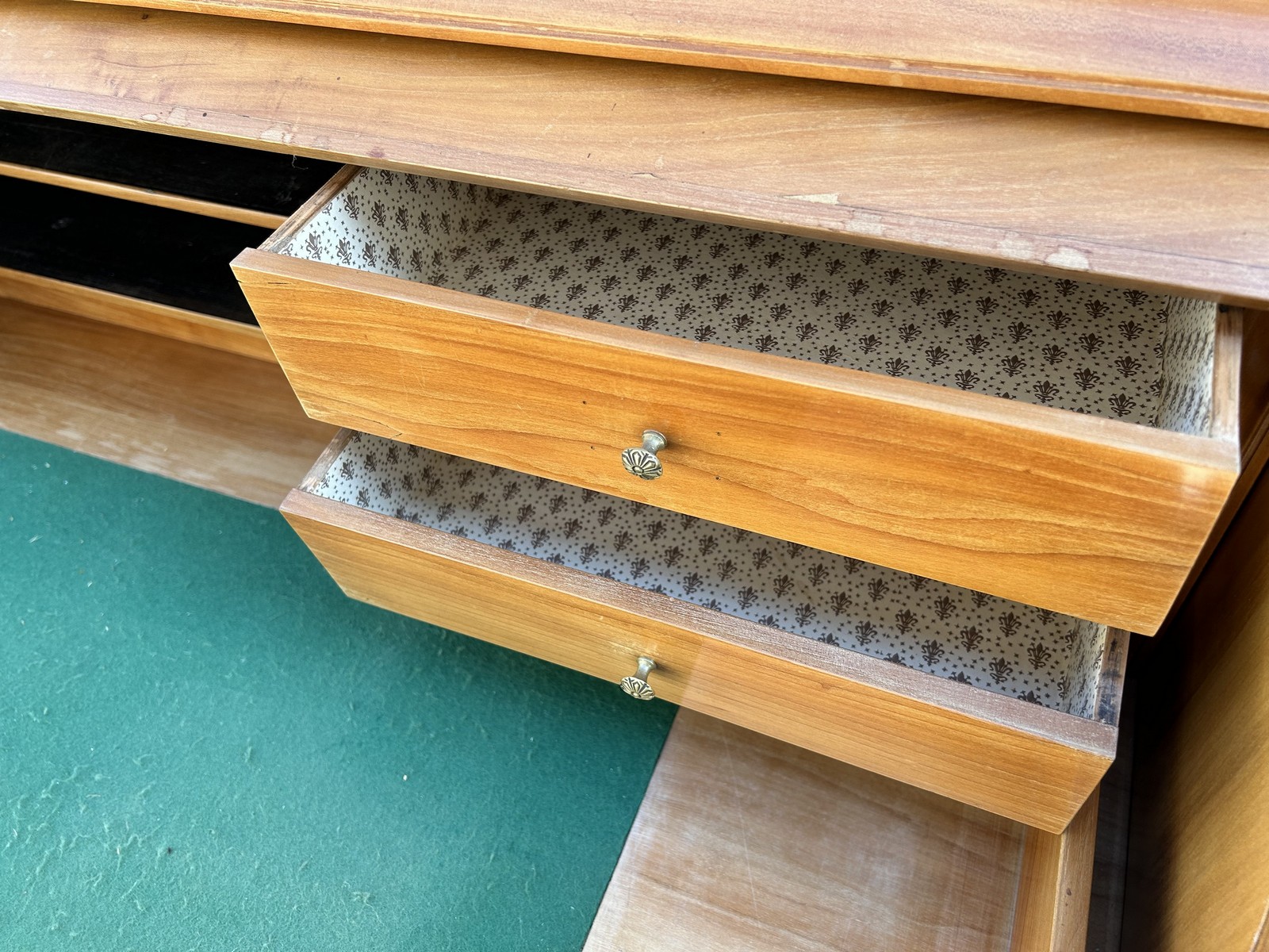 Zylinderbureau antiker Schreibtisch Kirschholz