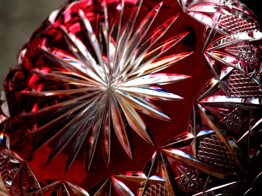 Bleikristall Rubinrot groß Schüssel