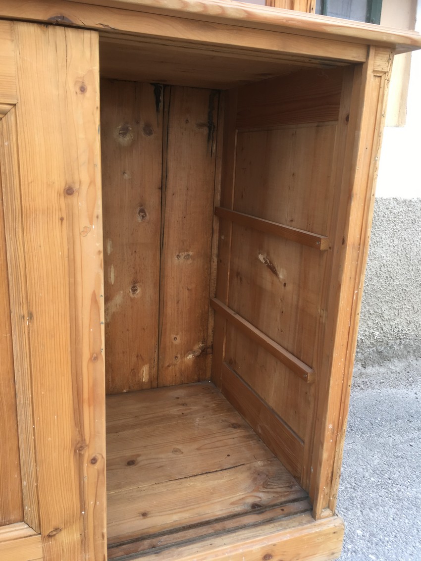 Landhausstil Anrichte antiker Geschirrschrank Naturholz