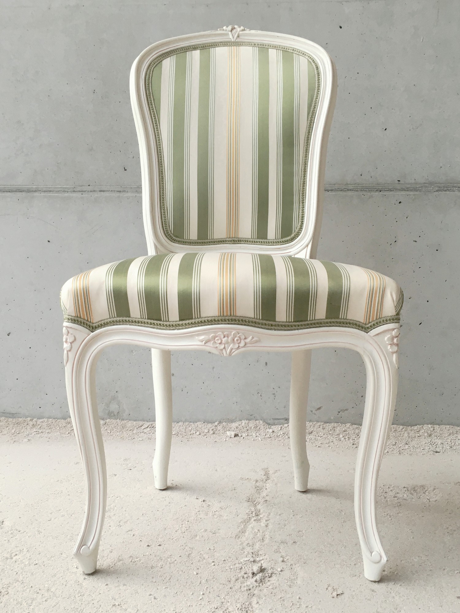 Stühle Barockstil creme grün Landhausstil Sessel Speisezimmer ShabbyChick