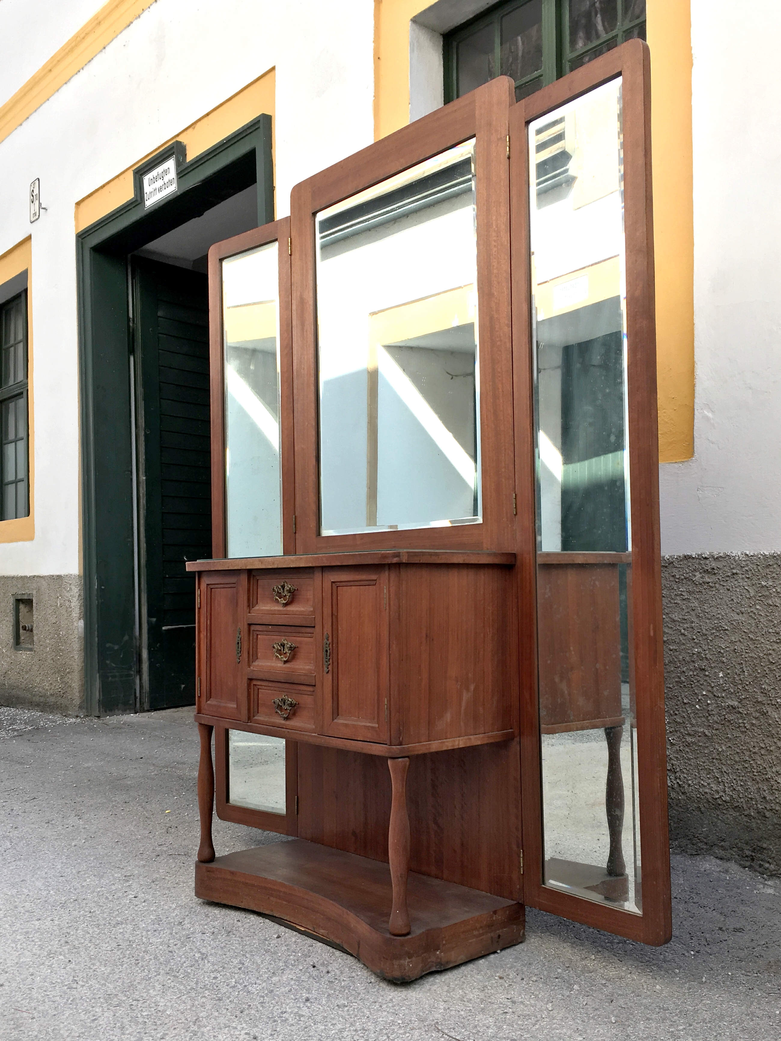 antike Psyche SpiegelSChrank