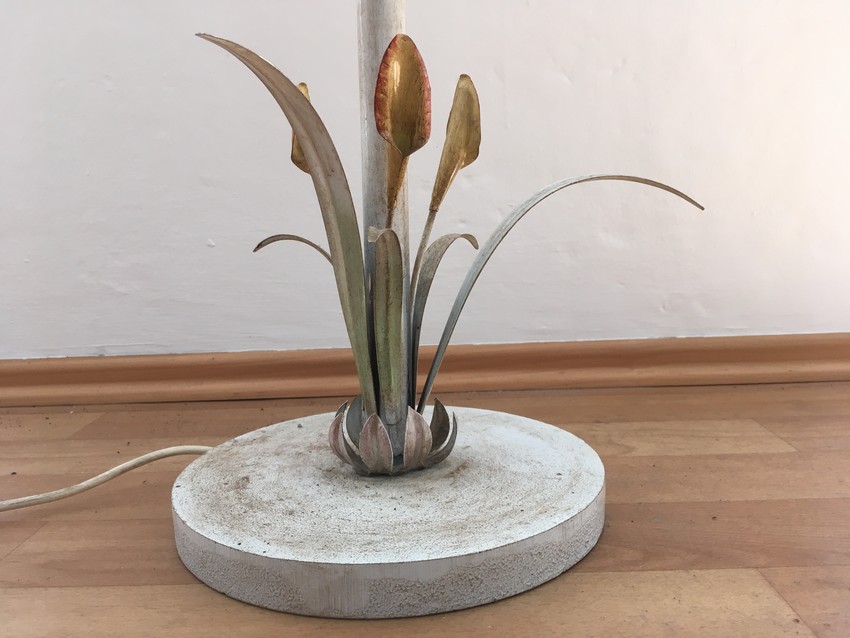 Stehlampe Vintage Florentiner Blätter Blumen Metall