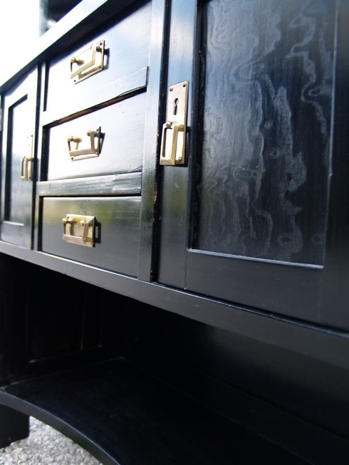 Jugendstil Tisch antiker Schminktisch schwarz