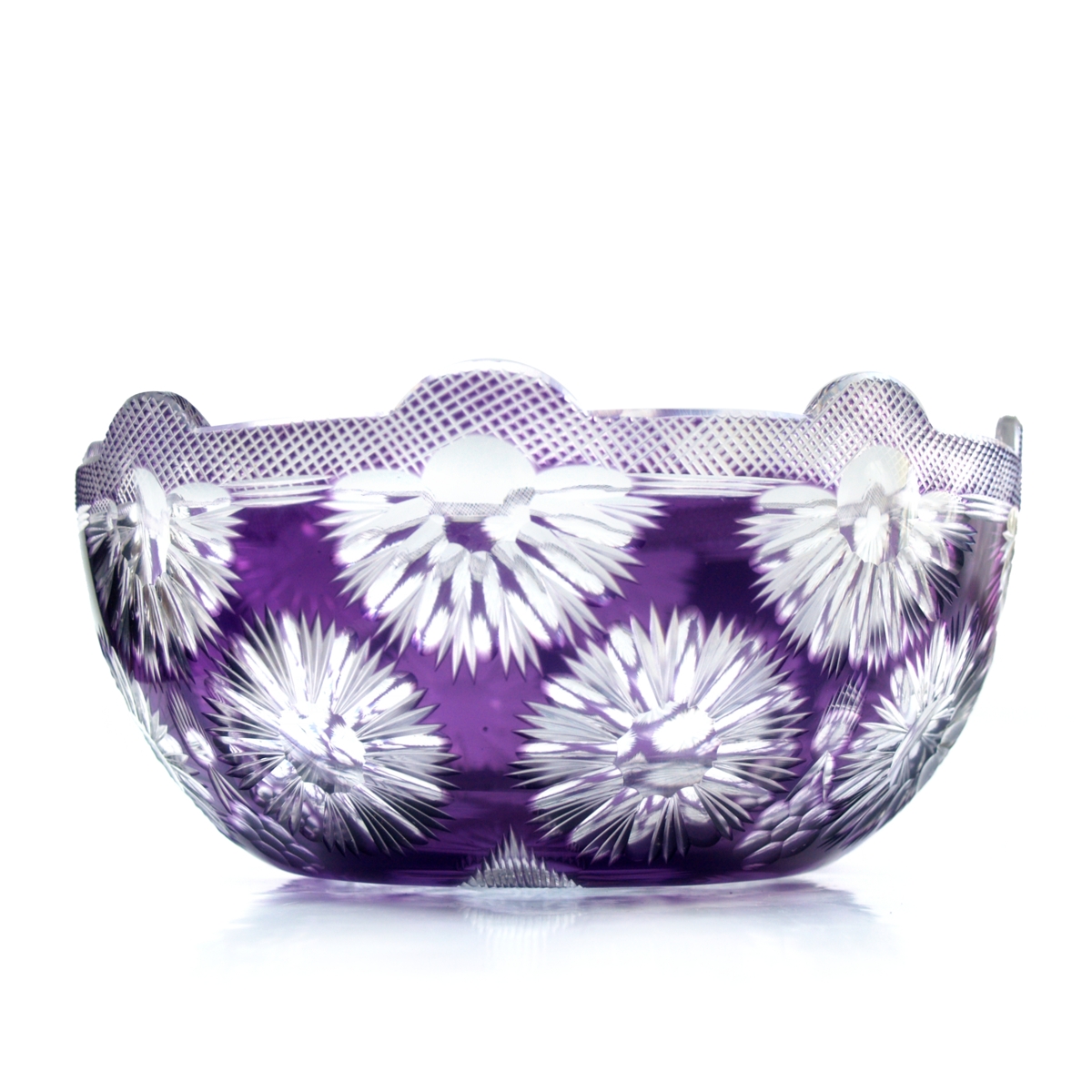 Bleikristall Schale lila große Vintage Schüssel Kristall Bleikristall Schüssel groß