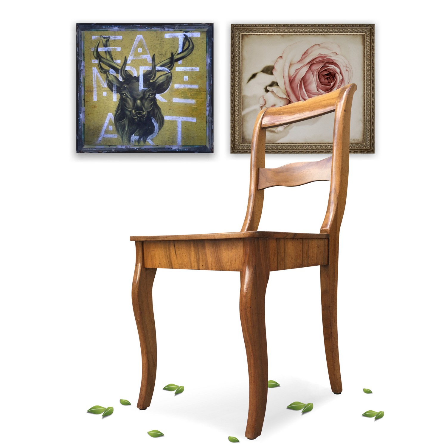 Sessel Stuhl Nussholz massiv Biedermeier antik und elegant Biedermeier Sessel