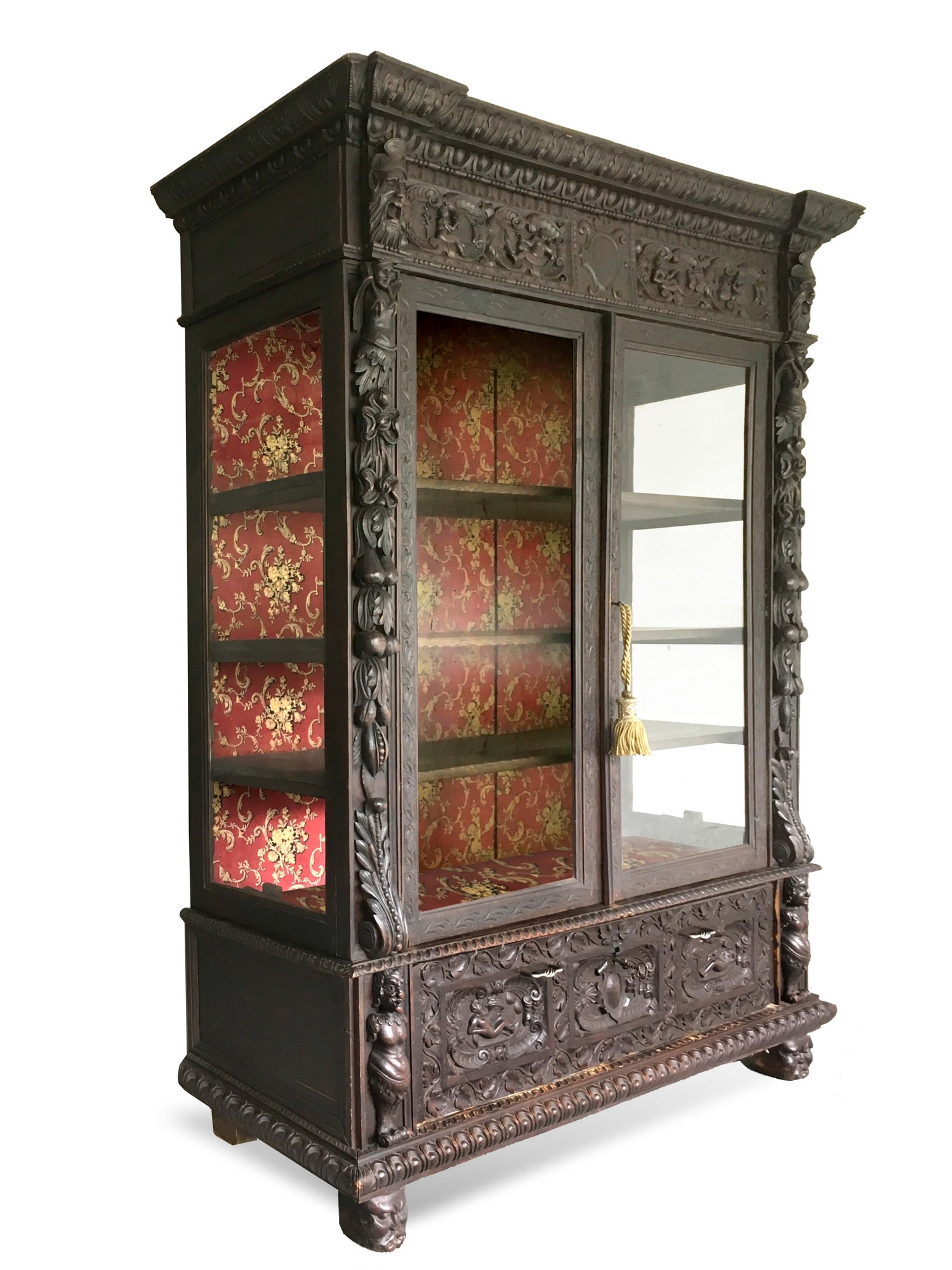 Antike Vitrine Putten