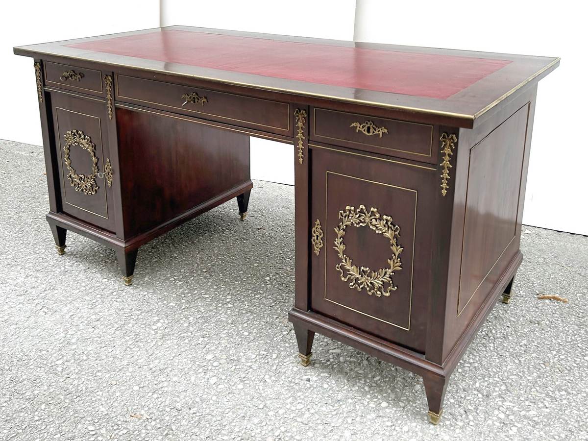 Empire Schreibtisch Leder