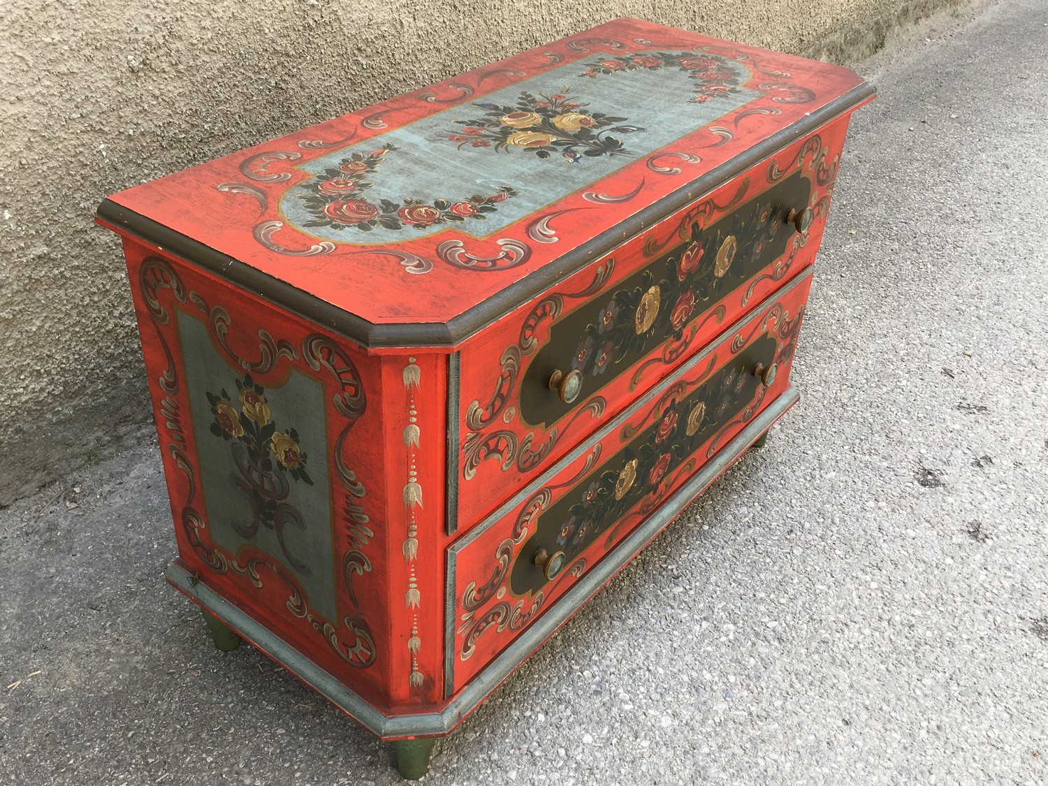 Kommode Ladenkommode Bauernkommode bemalt Bauernmalerei