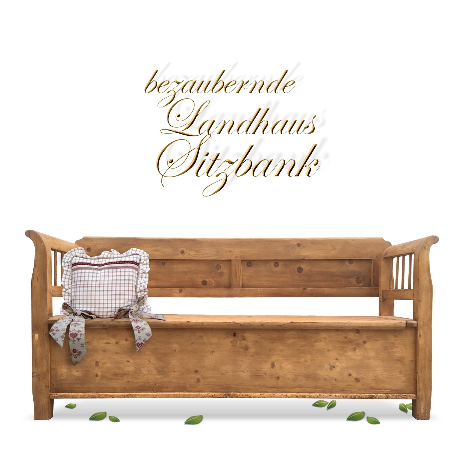 Truhenbank antik Sitztruhe Küchenbank Truhensitzbank Weichholz Truhensitzbank Weichholz