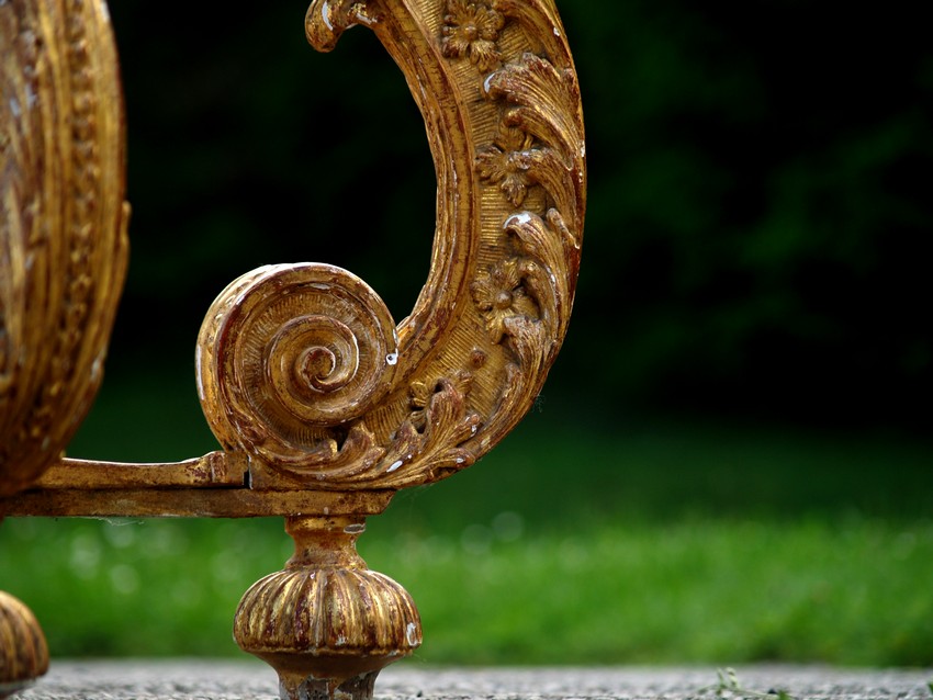 Konsoltisch Barock um 1770 Tisch vergoldete Requisite Filmmöbel Konsole Antiquität