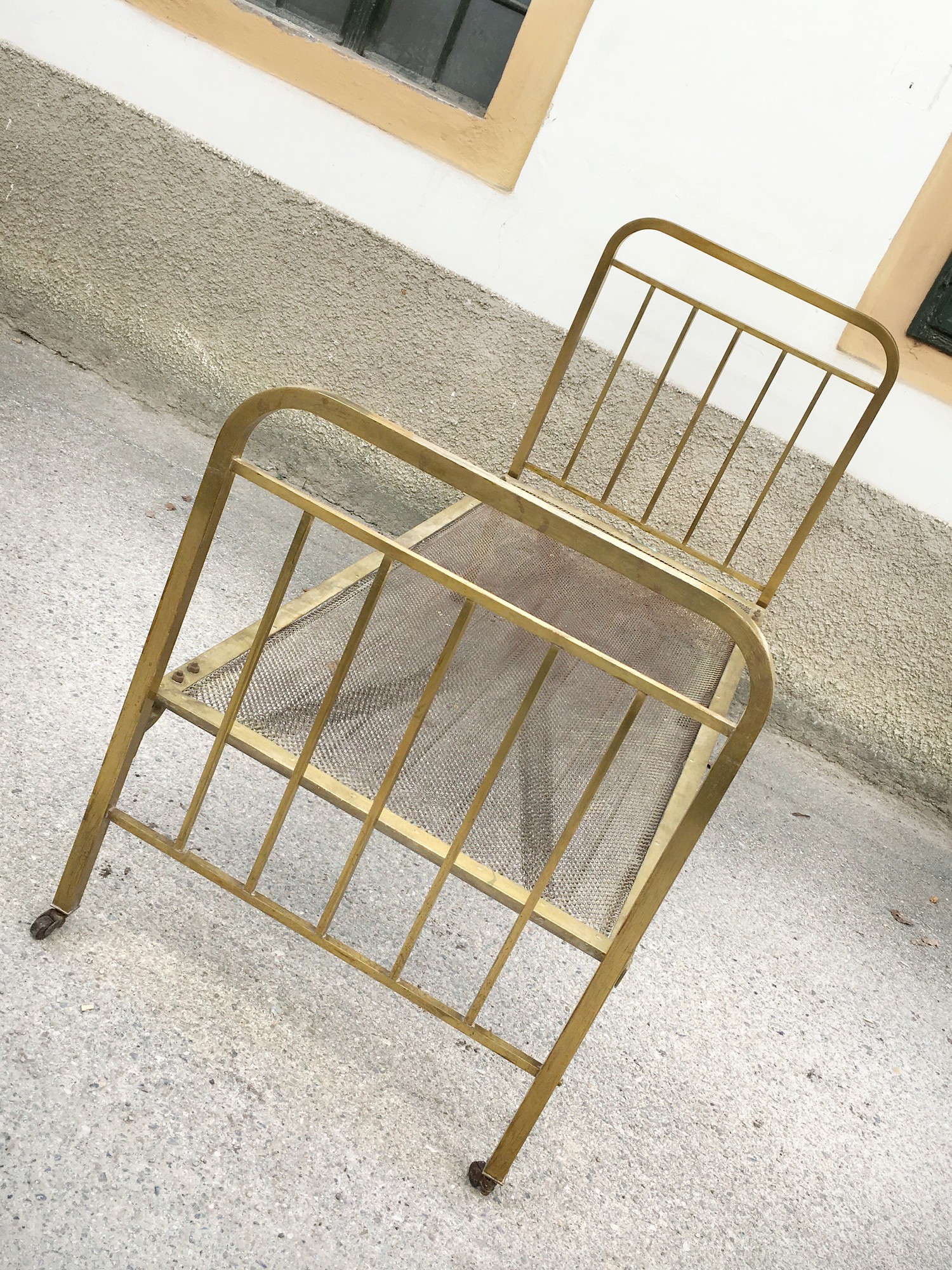 Messingbett antik Jugendstil Vintage golden Daybed