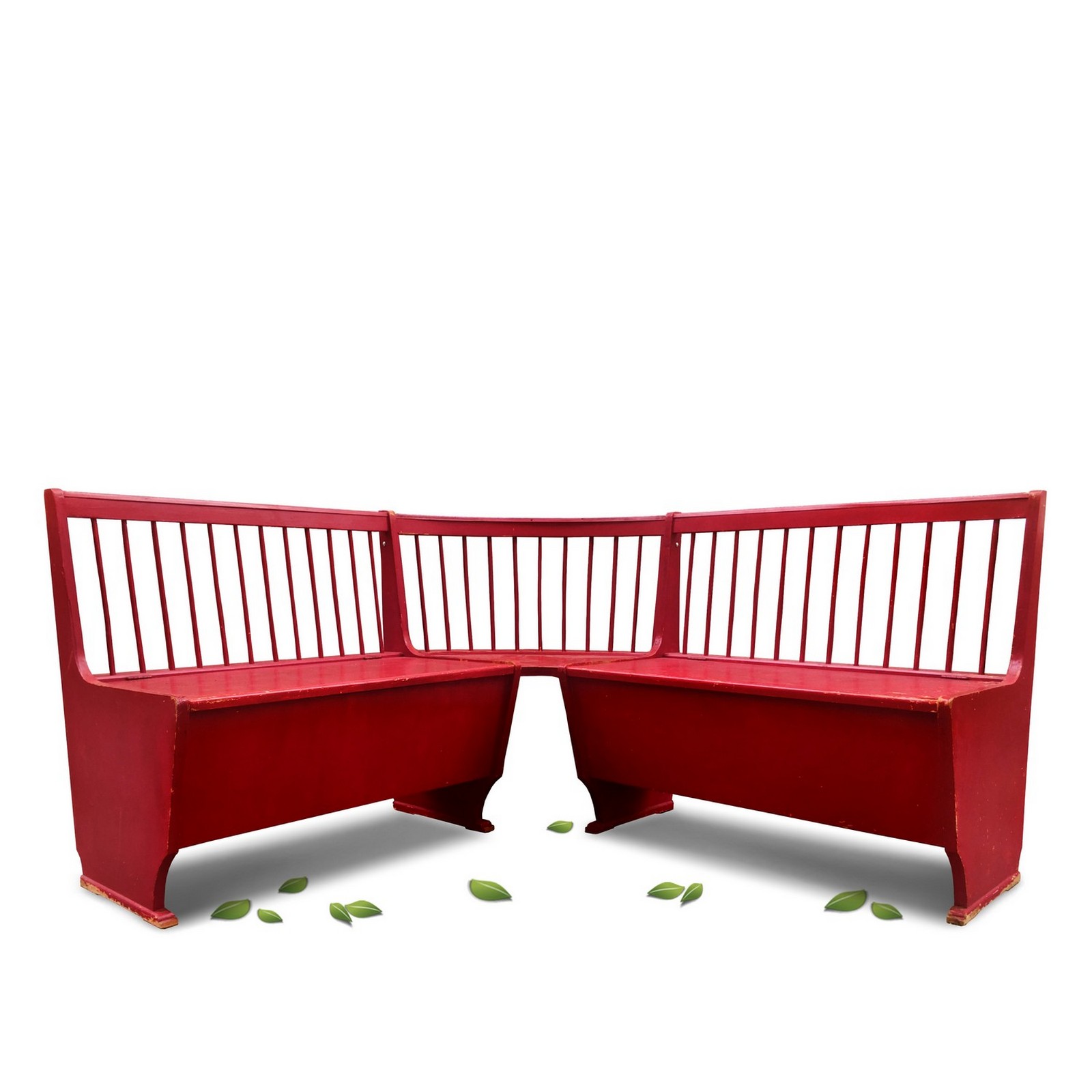 Eckbank Küchensitzbank Vintage Retro Kücheneckbank Truhenbank Sprossen Küchensitzbank Sprossen rot Vintage