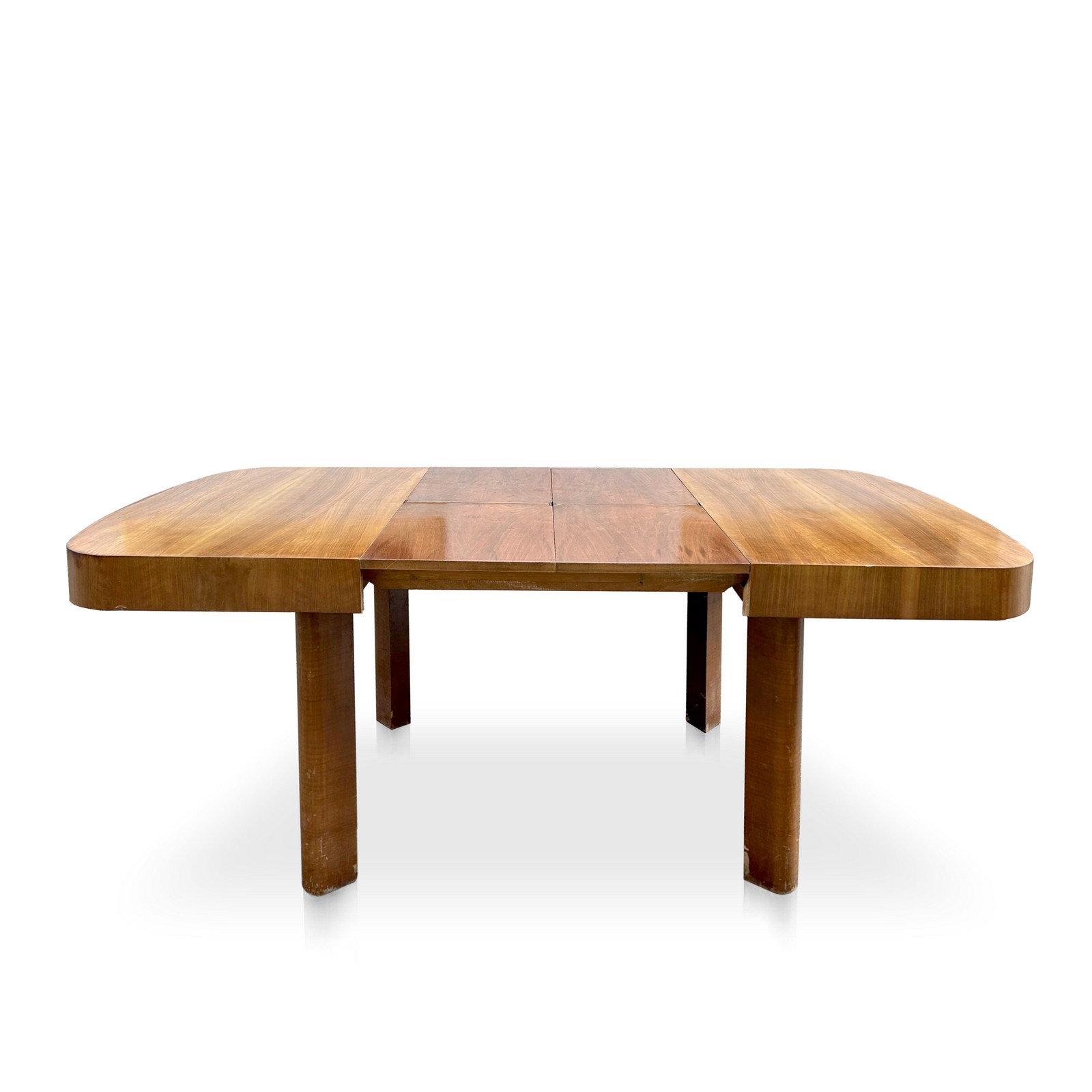 Antiker Tisch Art Deco Salontisch ausziehbarer Speisetisch um 1930-1940 artdeco tisch antik ausziehbar nuss art deco Speisetisch massivholz antiquität brutalistisch Refugiumstisch