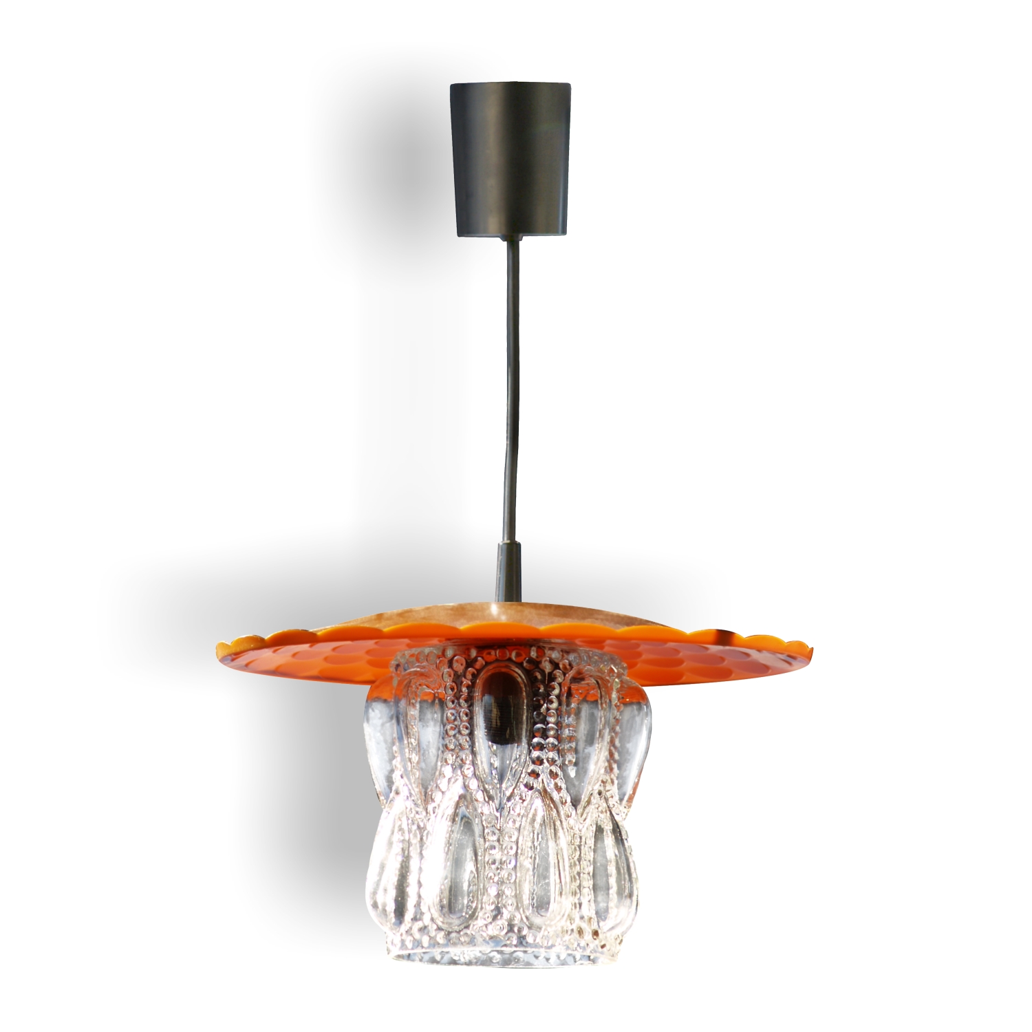 Küchenlampe 70er-Jahre Lampe Hängelampe Retro orange Küchenlampe Retro Orange