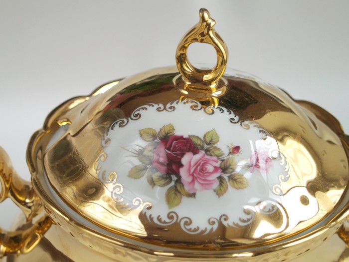 Suppentopf 24k Porzellan Shabby Chic Keksdose Bavaria Terrine