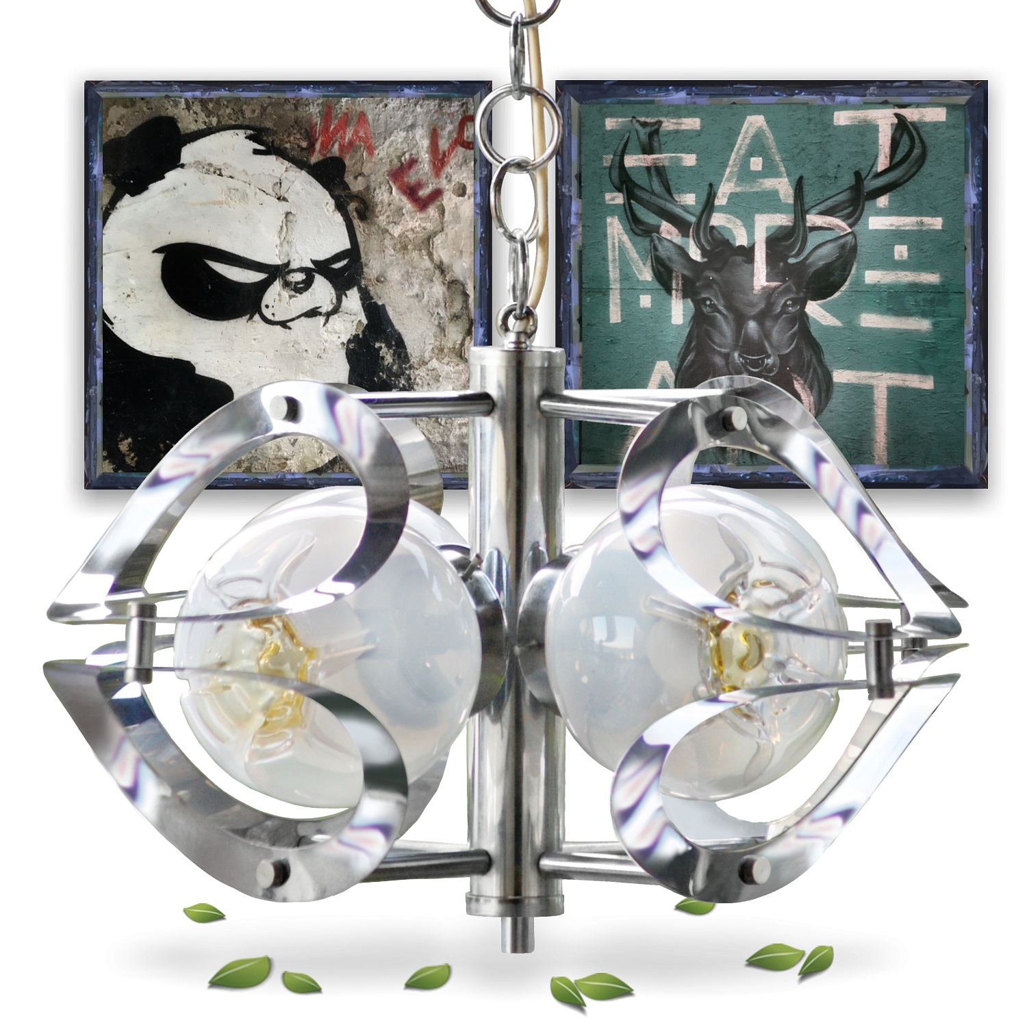 Hängelampe Retro 70er-Jahre Lampe Chrom Glas Mazzega Design Hängelampe Retro 70er-Jahre Lampe Chrom Glas Mazzega Design