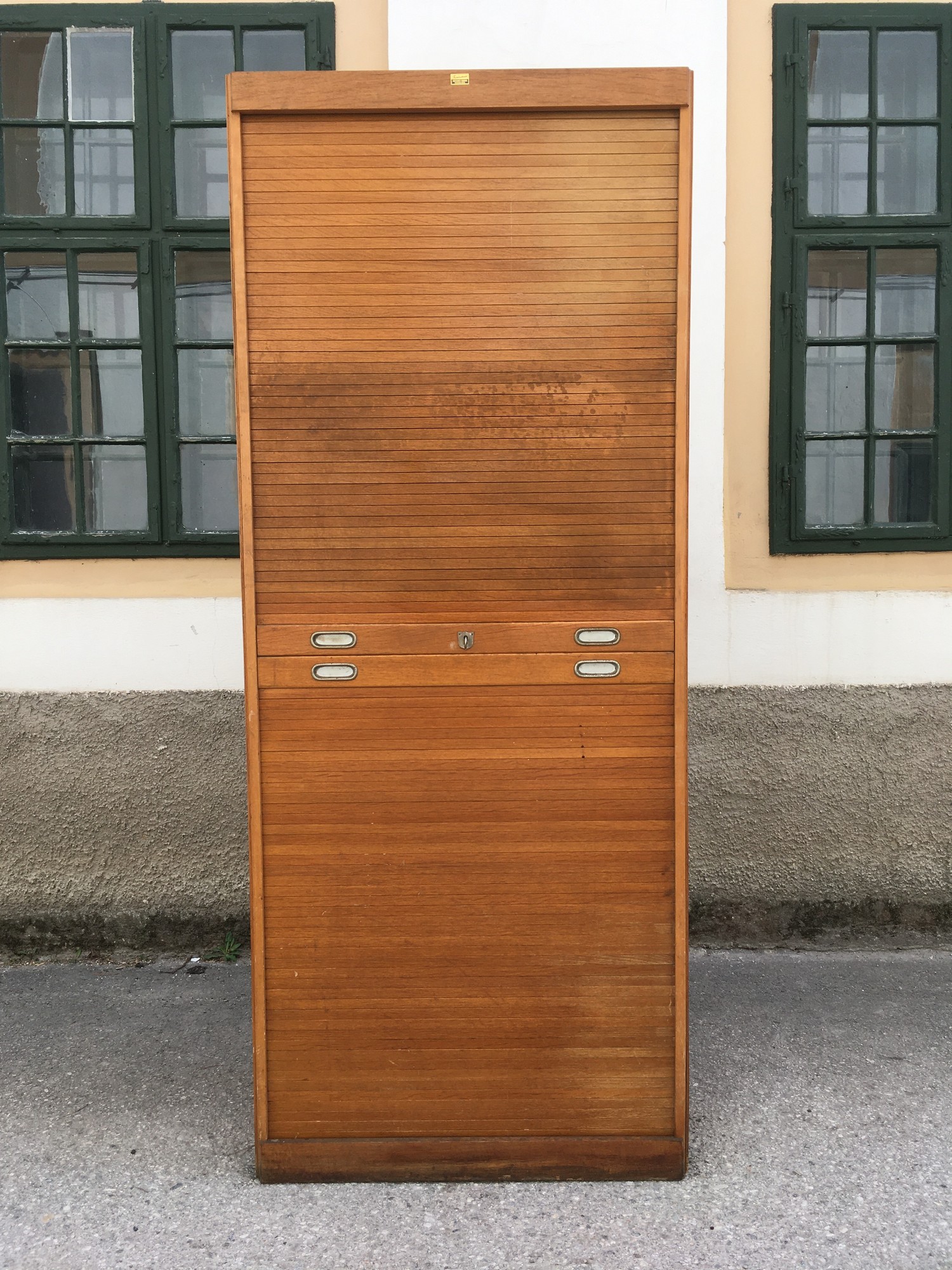 Küchenschrank Vintage Vorratschrank Küche Rollladen Holz antik