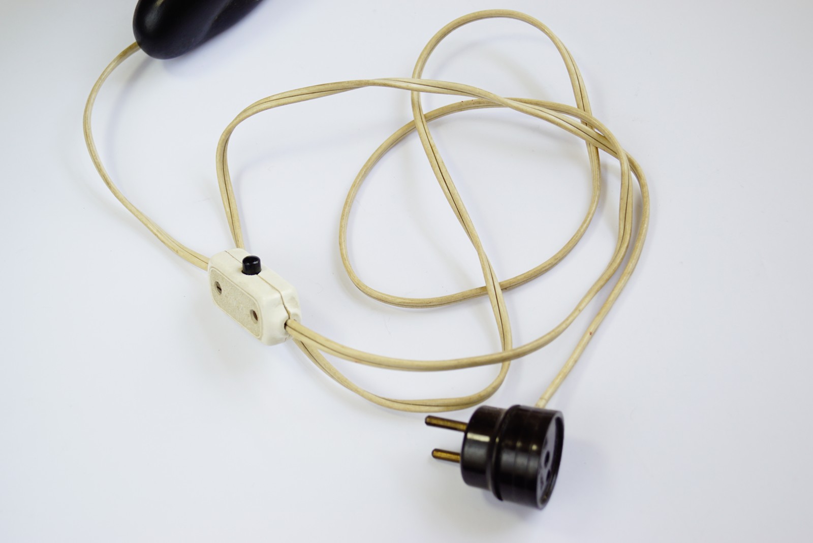 Gmundner Keramik Fink Tischlampe Afrikanerin Bastschirm Vintage