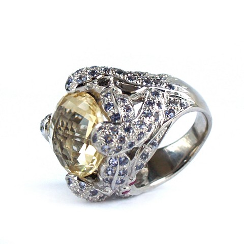 Silber 925 Ring Citrin