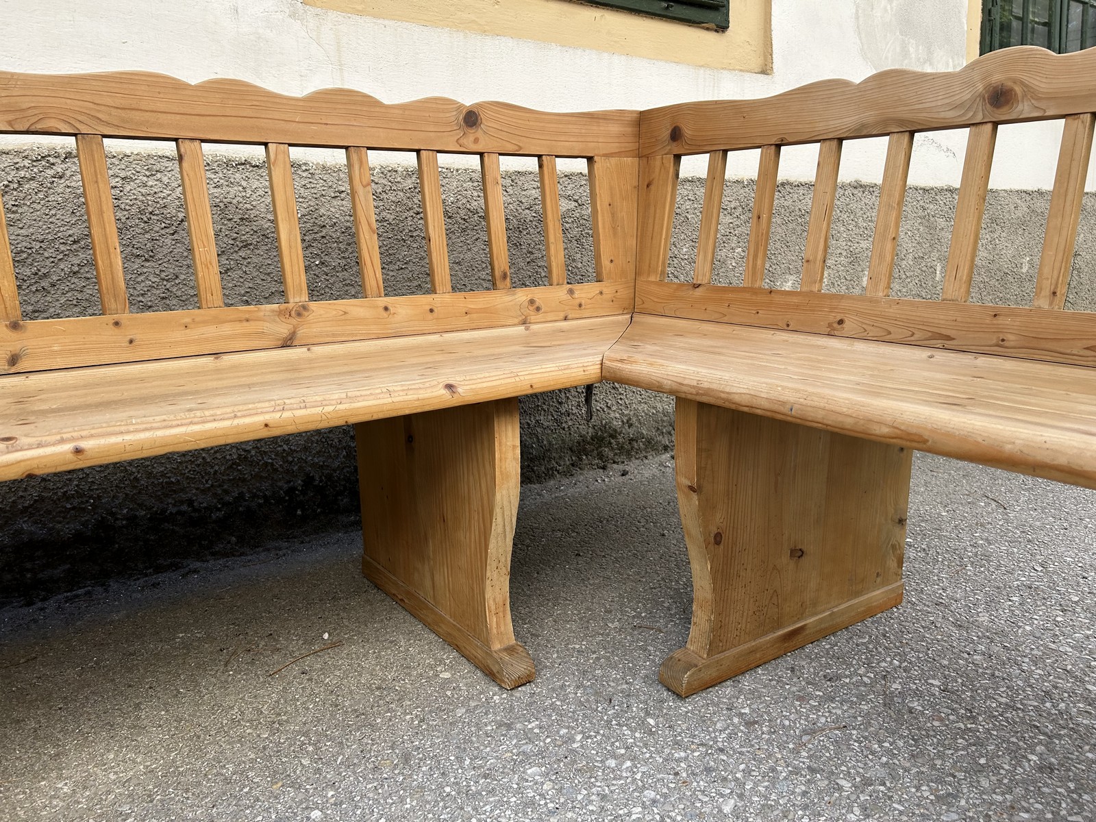 Eckbank antik Bauernmöbel Sitzbank rustikal Massivholz Altholz Möbel