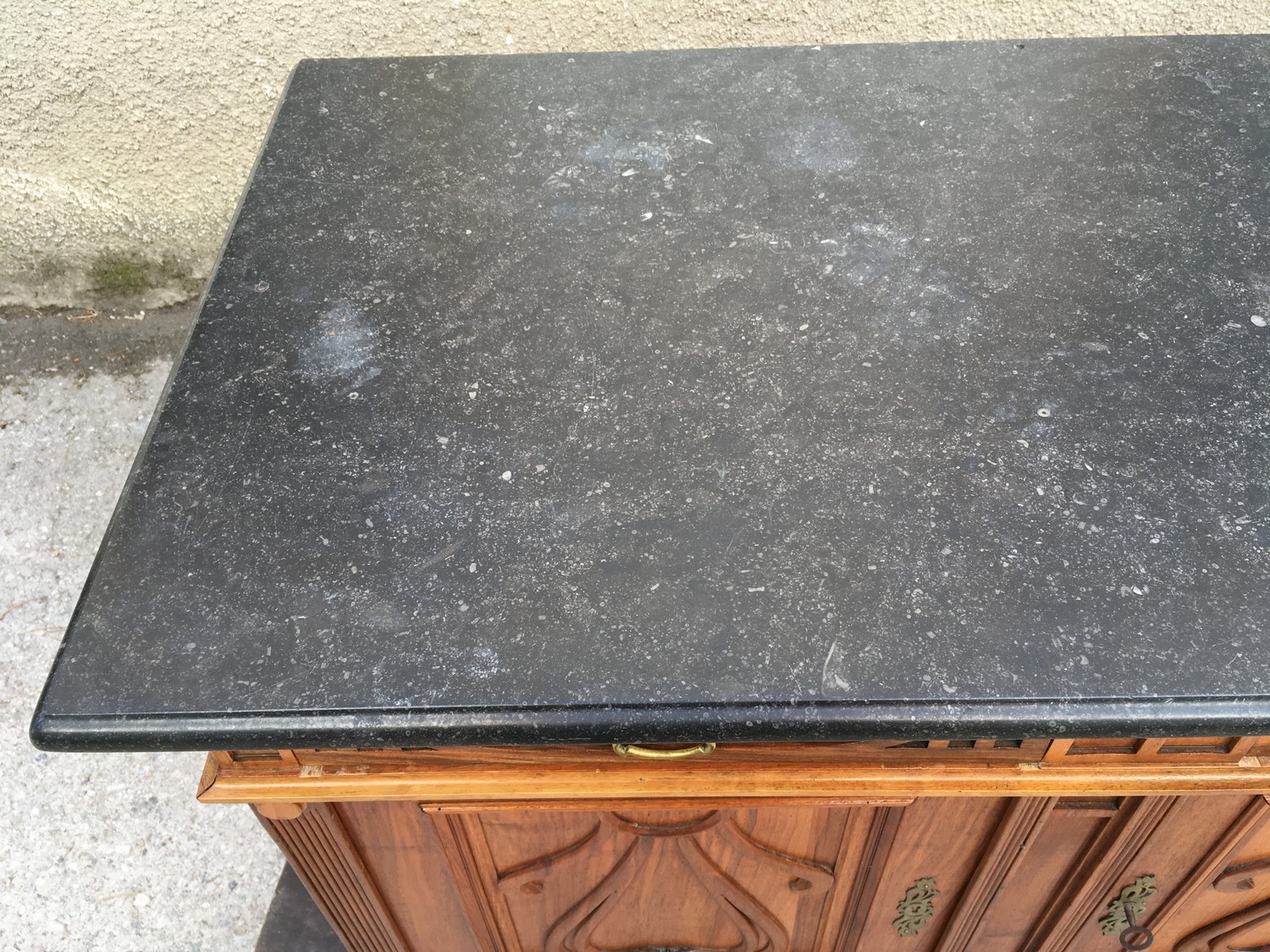 Kommode Anrichte Jugendstil Ornamente antik Marmorplatte Waschtisch