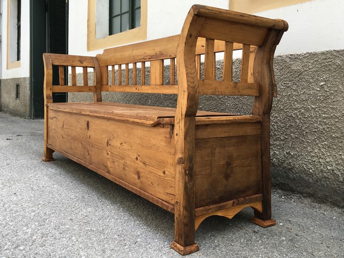 Weichholz Truhenbank